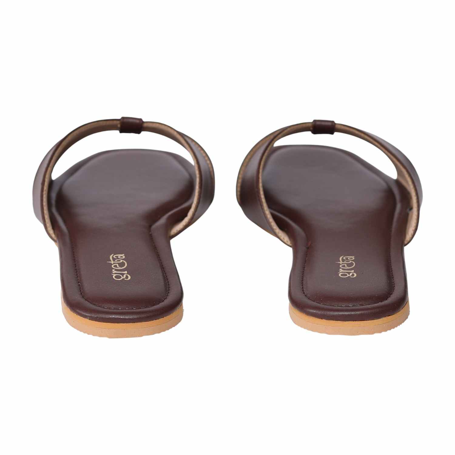 Women's Brown Sleek Parallel Flats