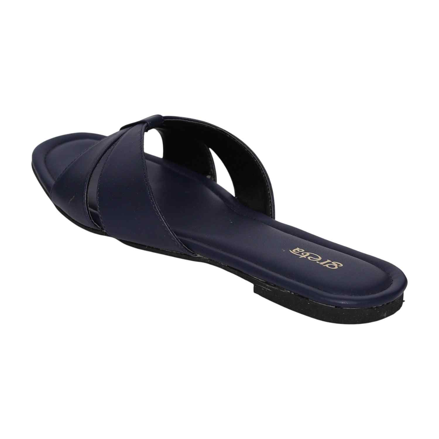 Women's Navy Sleek Parallel Flats