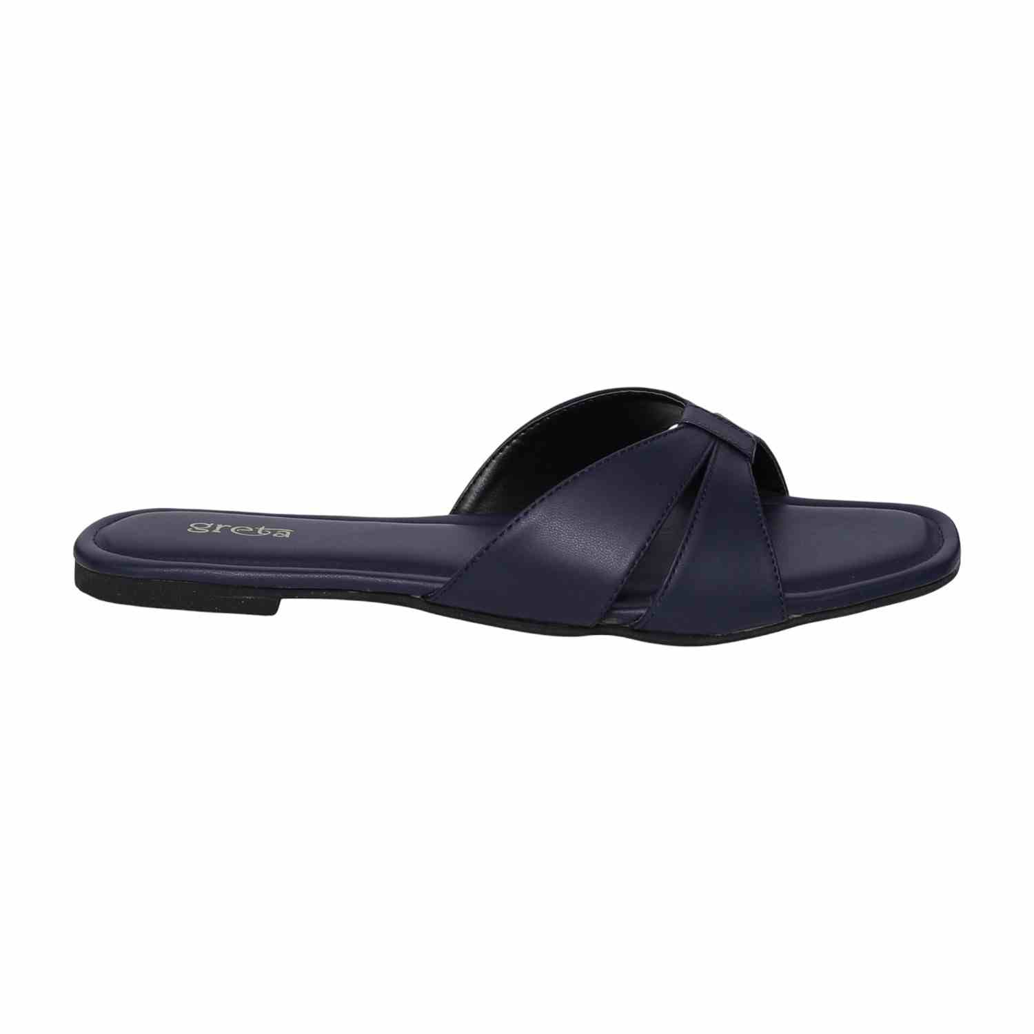 Women's Navy Sleek Parallel Flats