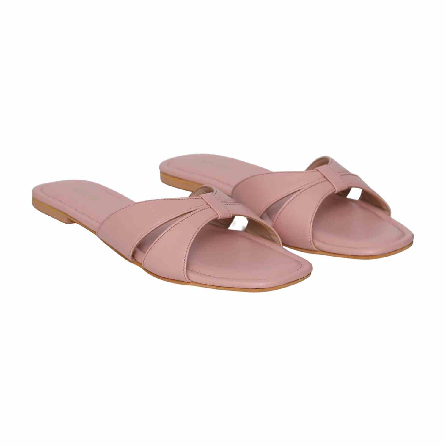 Women's Peach Sleek Parallel Flats