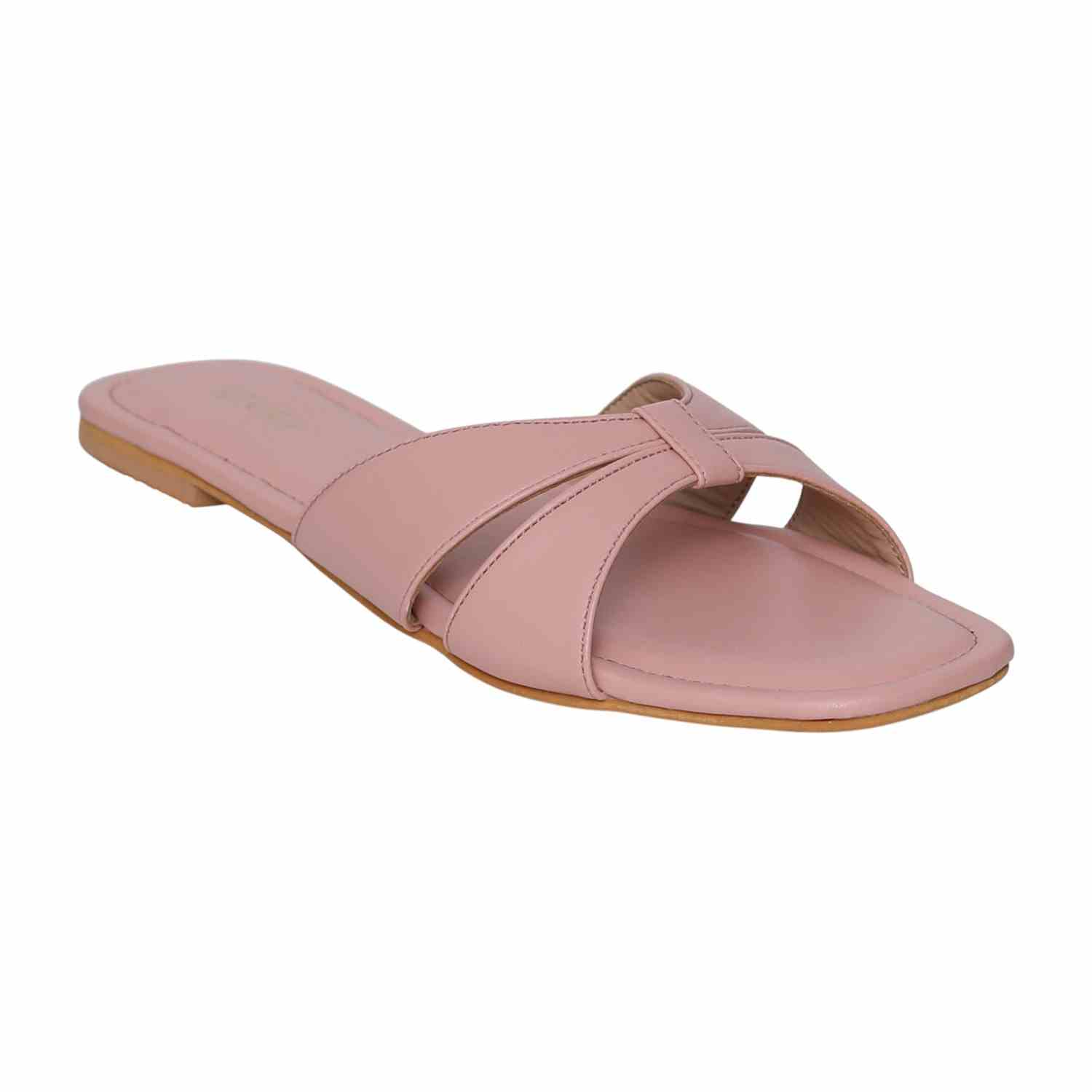 Women's Peach Sleek Parallel Flats