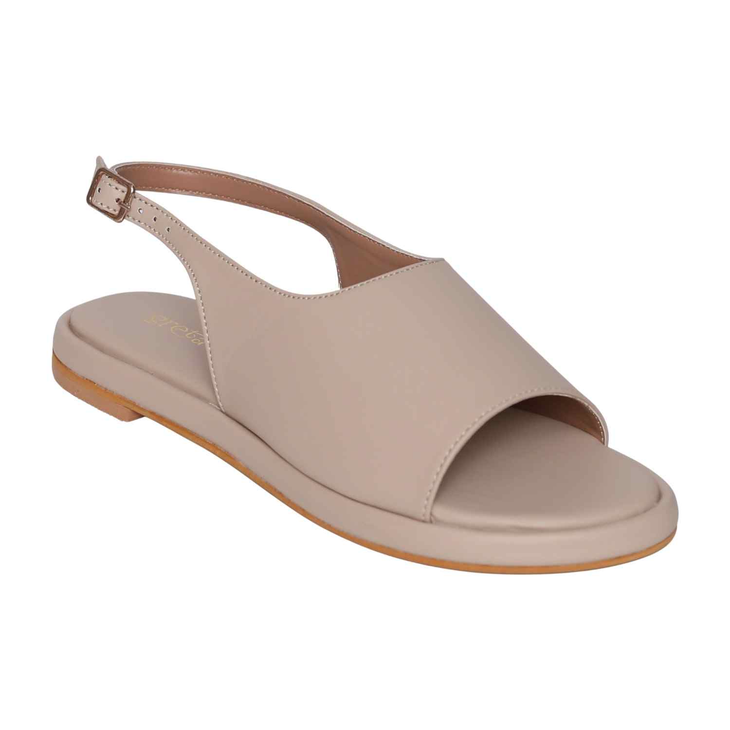 Women’s Beige Slingback Open-Toe Sandals