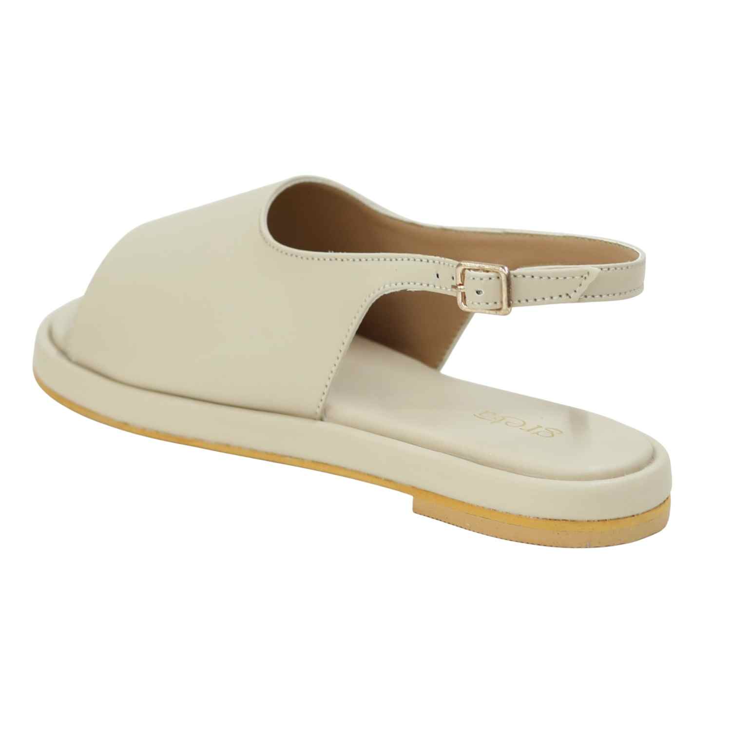 Women’s Beige Slingback Open-Toe Sandals