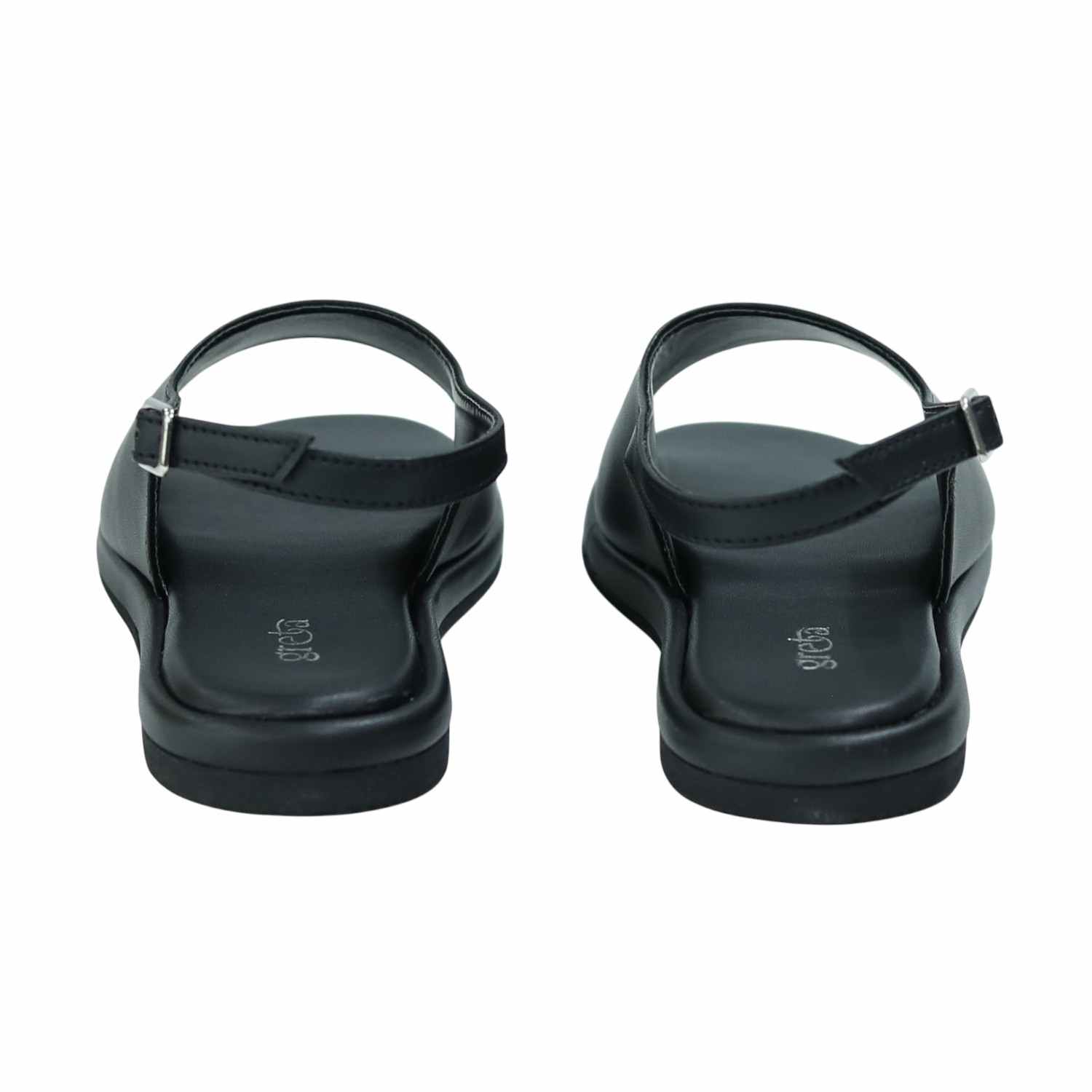 Women’s Black Slingback Open-Toe Sandals