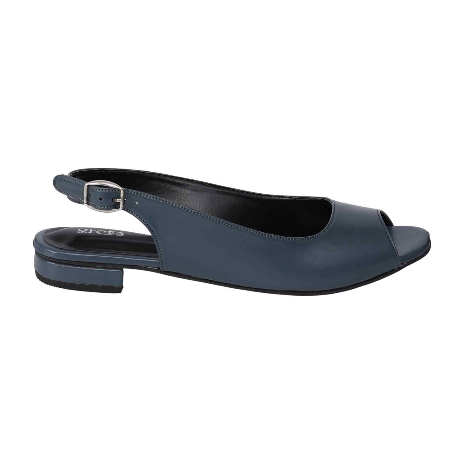 Women's Navy  Elegant Open-Toe Heel