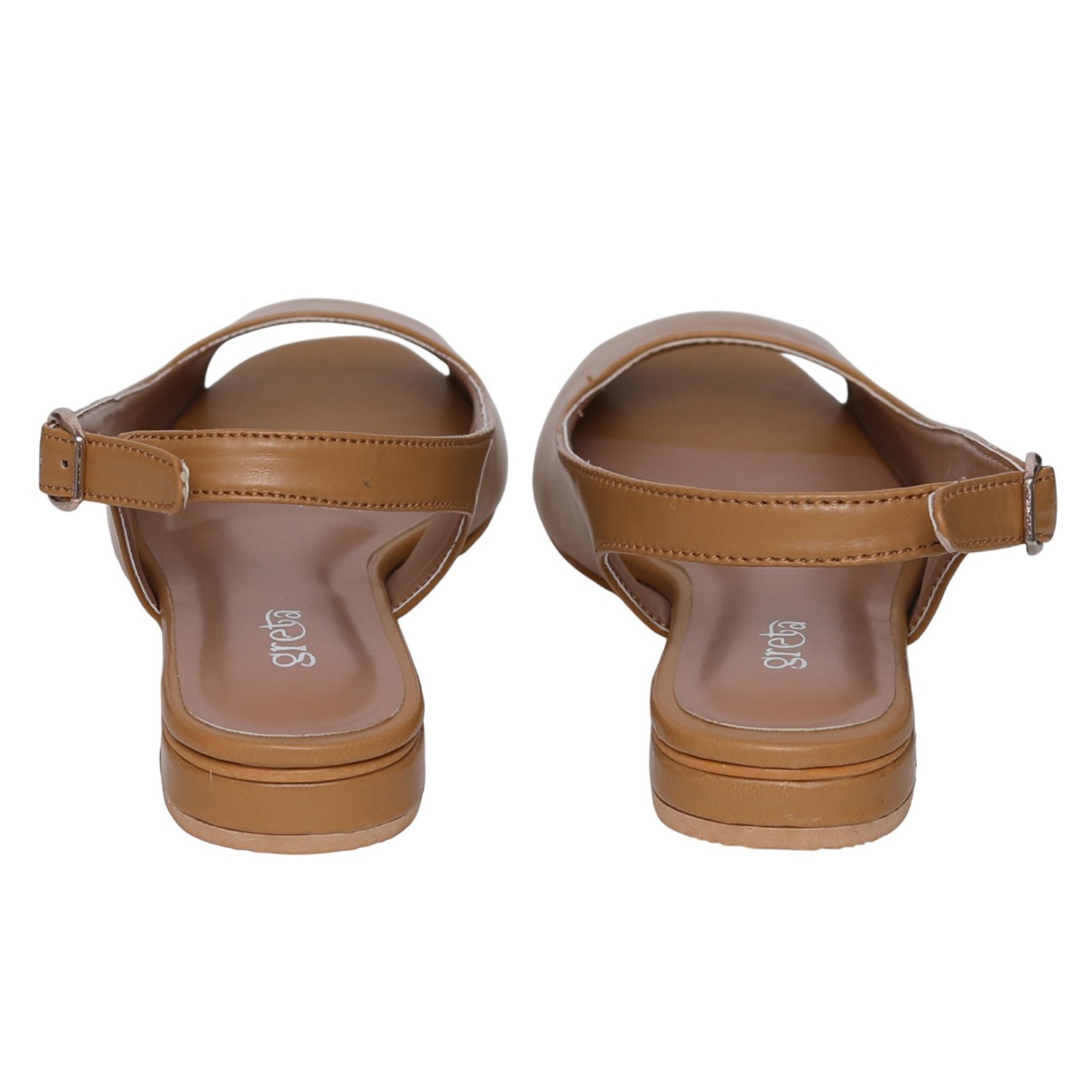 Women's Tan Elegant Open-Toe Heel