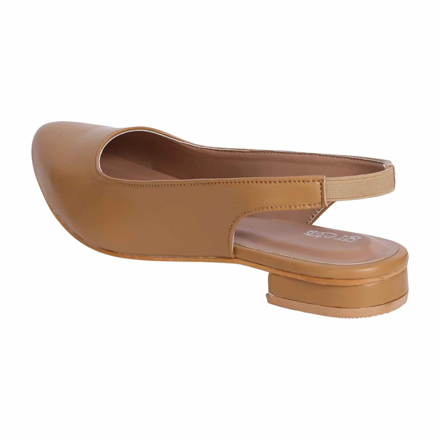 Women's Tan Slingback Pointed-Toe Heel