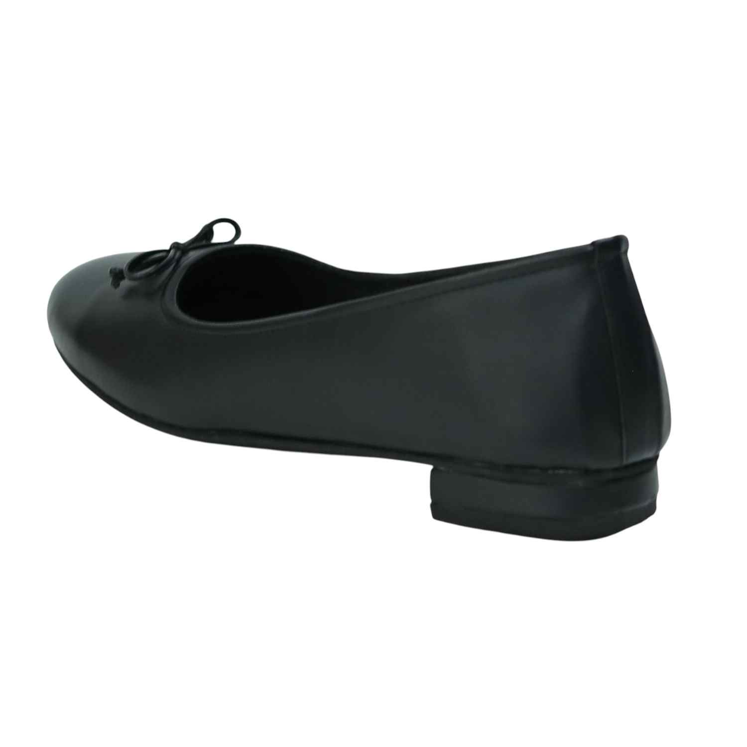 Women’s Classic Black Ballet Flats with Bow Detail