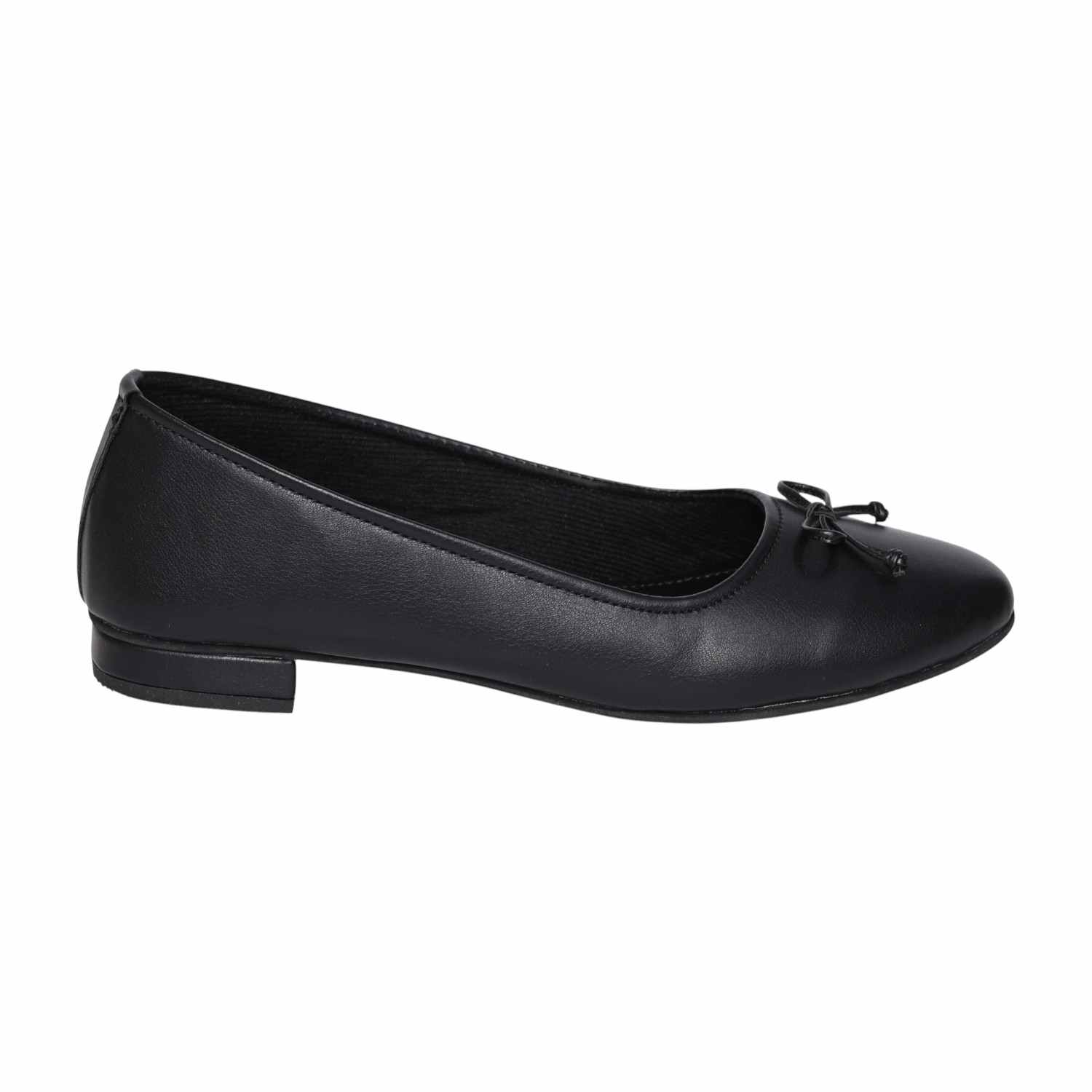 Women’s Classic Black Ballet Flats with Bow Detail