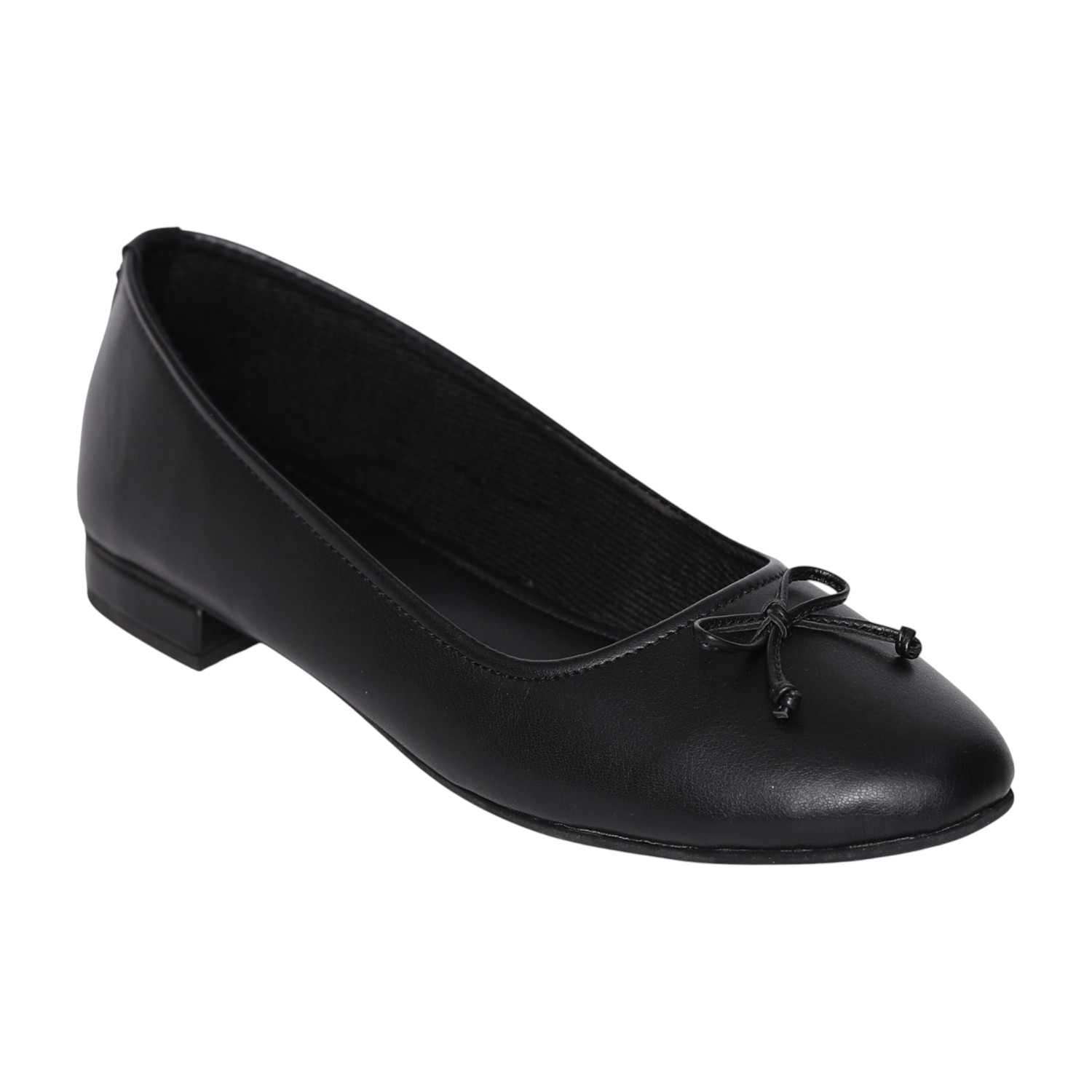 Women’s Classic Black Ballet Flats with Bow Detail