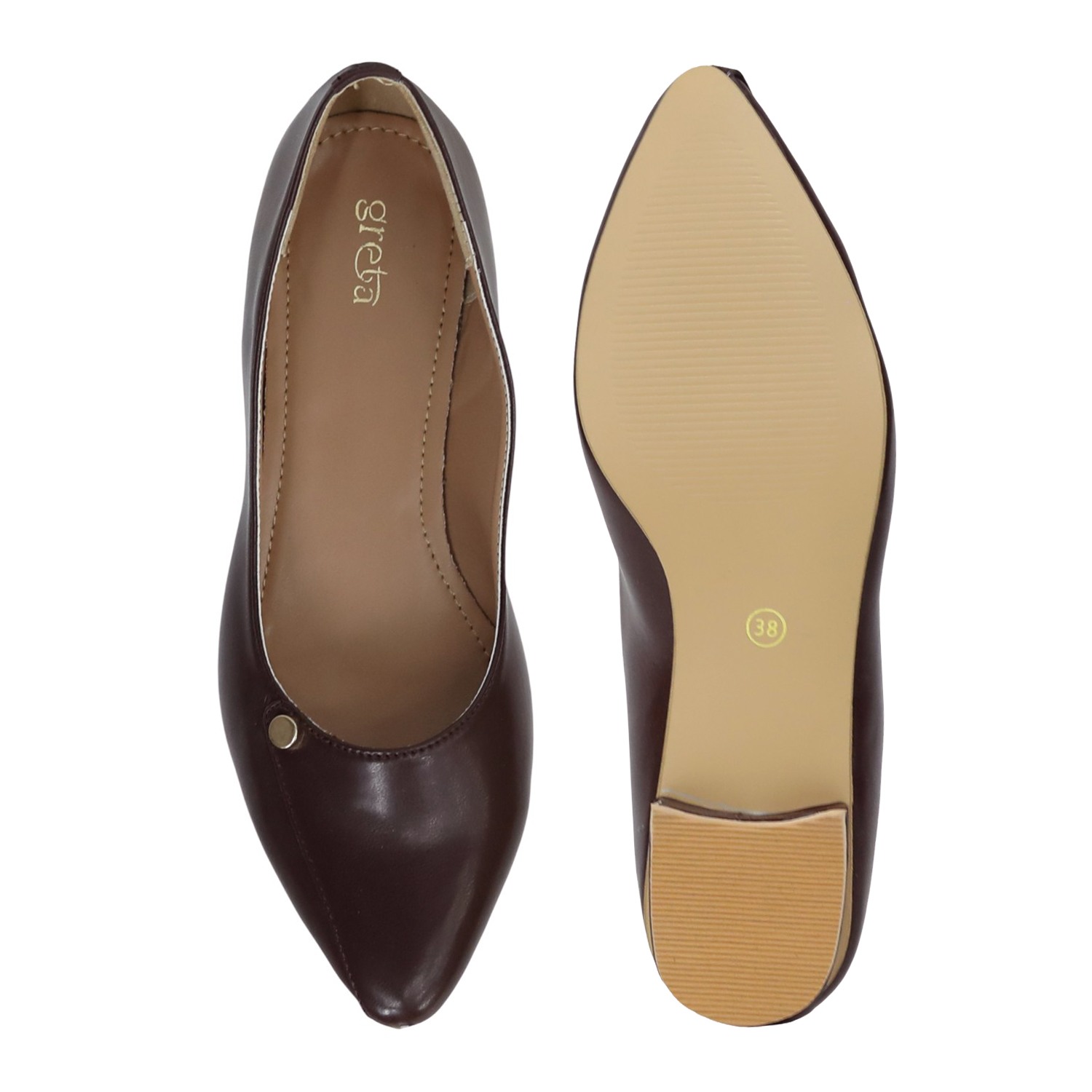 Women’s Elegant Brown Slip-Ons with Chic Front Detail