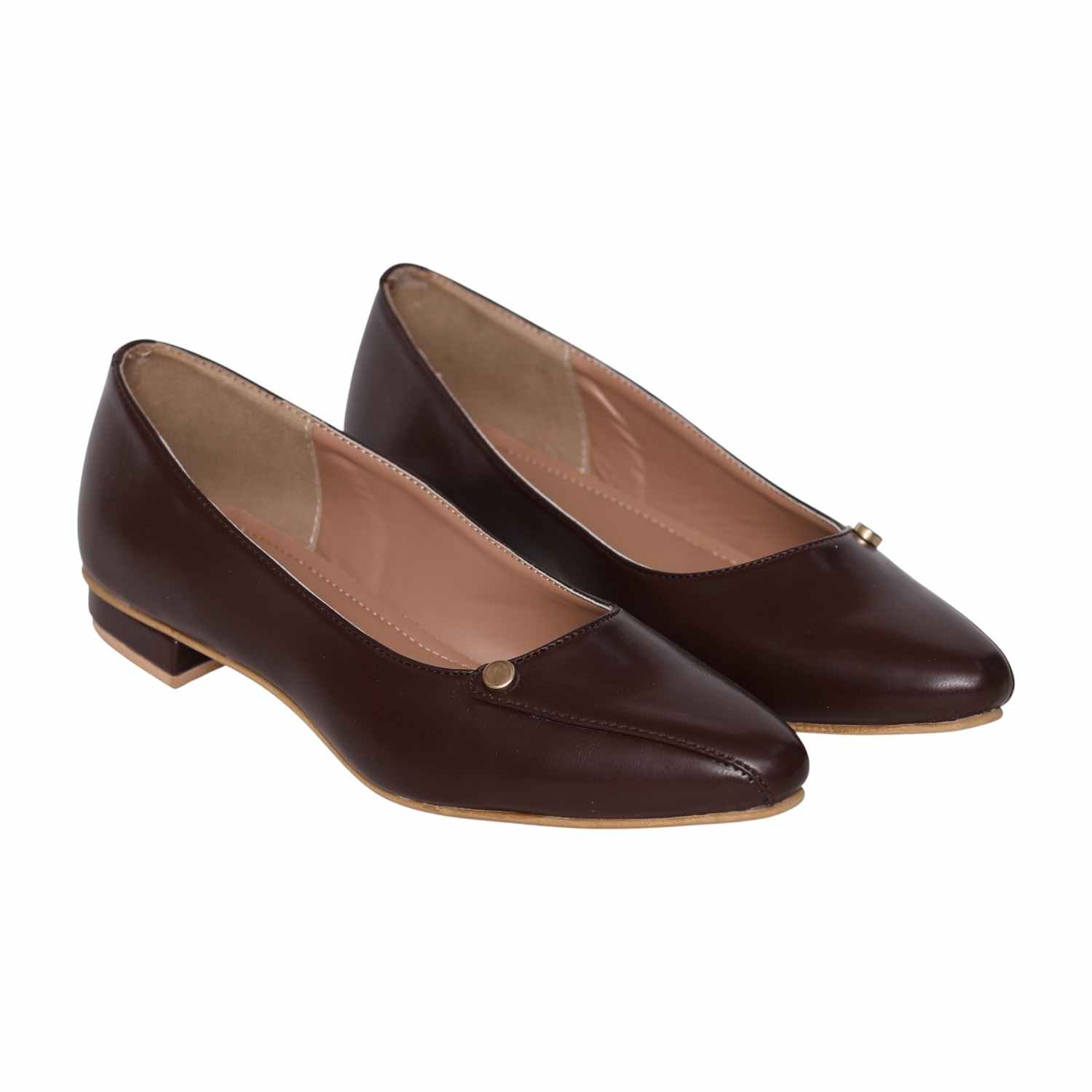Women’s Elegant Brown Slip-Ons with Chic Front Detail