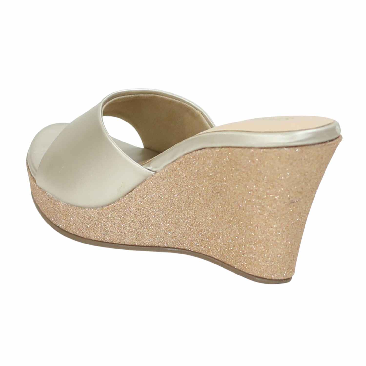 Stylish Gold Wedge Sandals