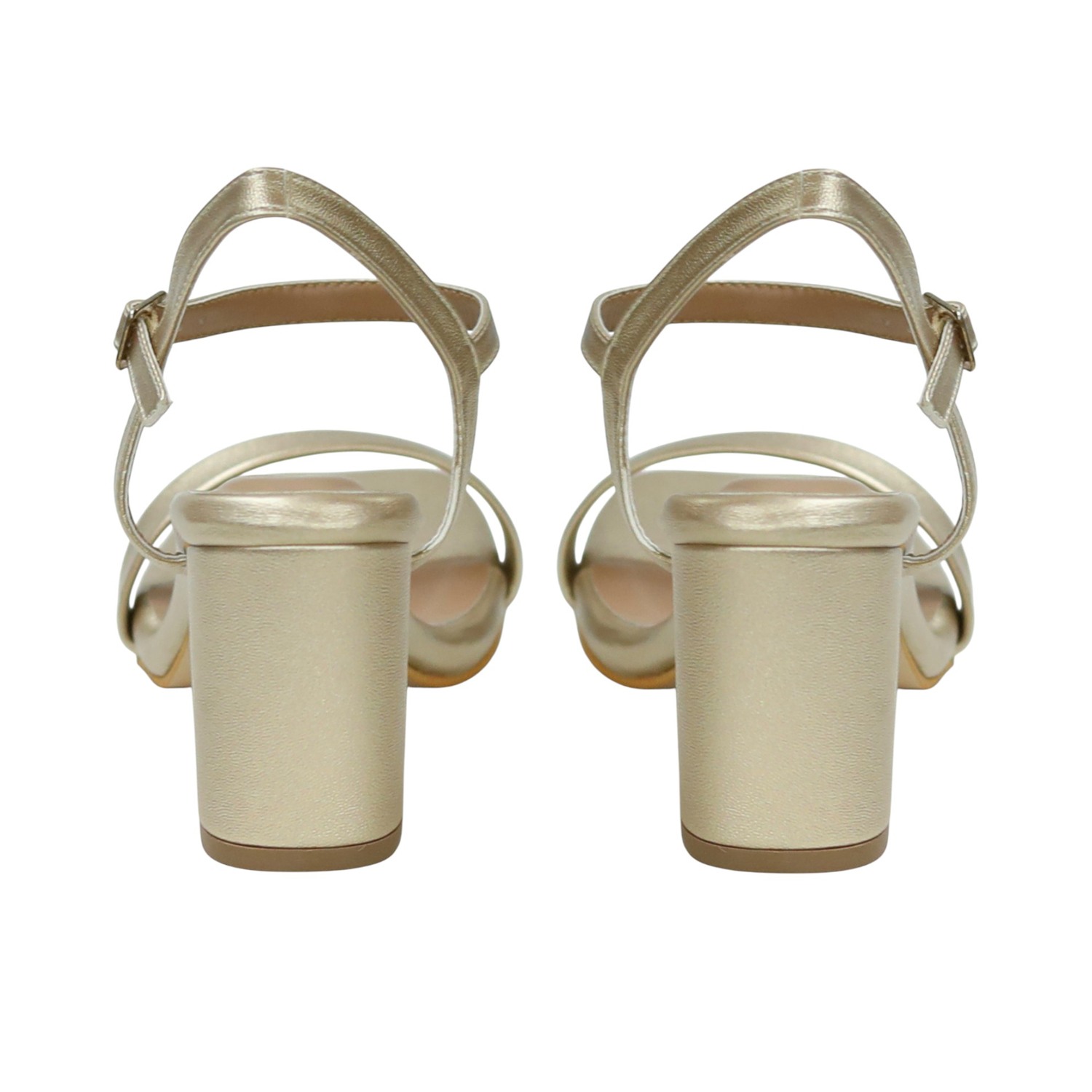 Elegant Rose Gold Square-Toe Heels