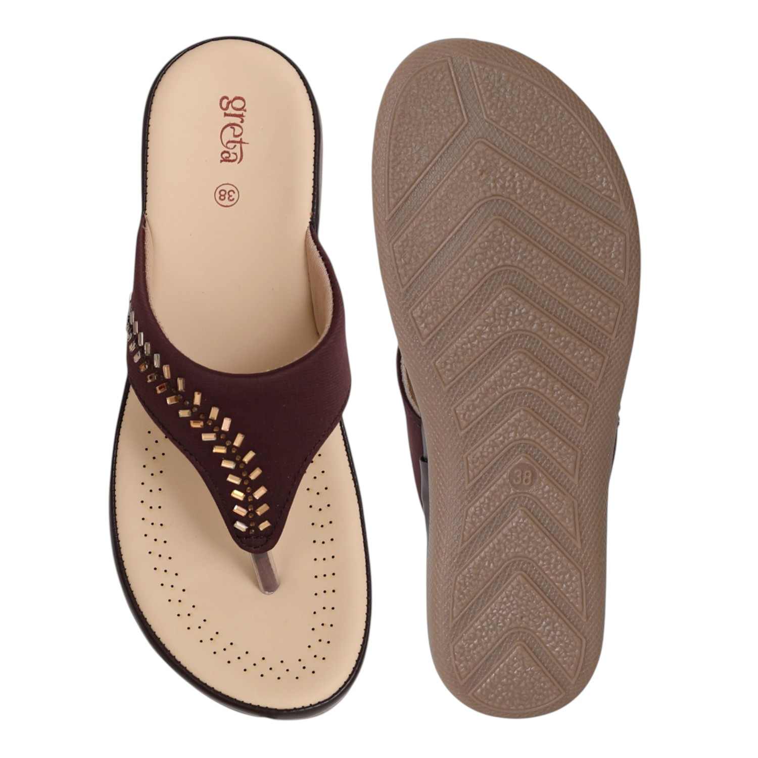 Women Mocha Gleam Comfort Sandals