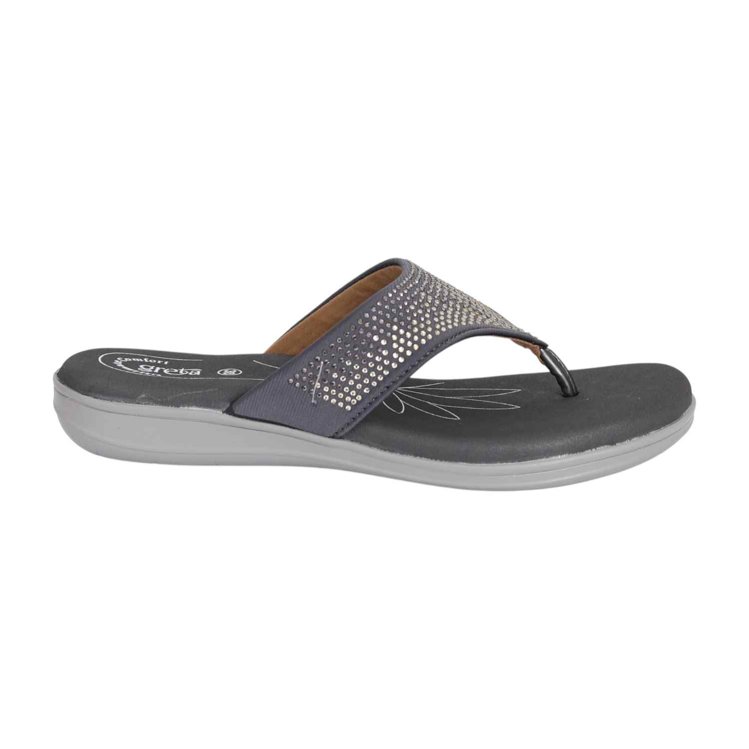 Women Grey Smoky Wedge Sandals