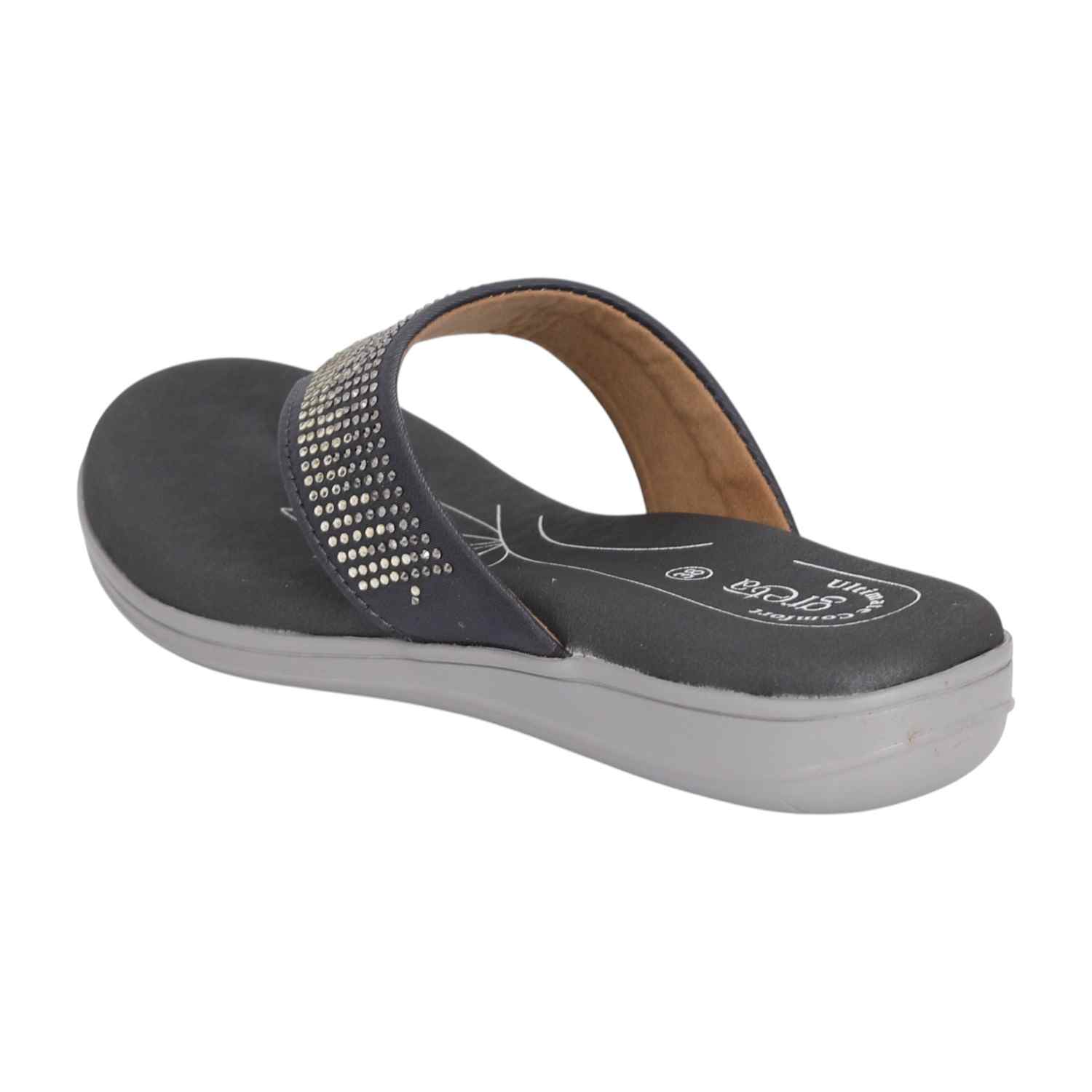Women Grey Smoky Wedge Sandals