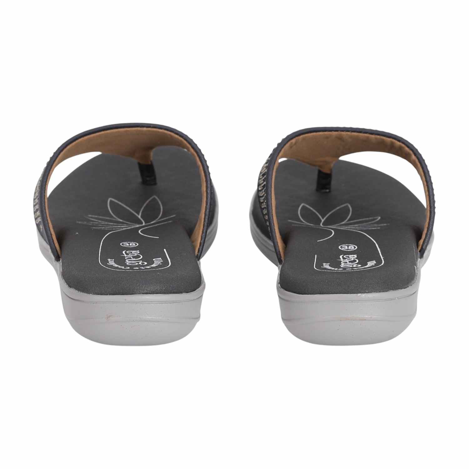 Women Grey Smoky Wedge Sandals