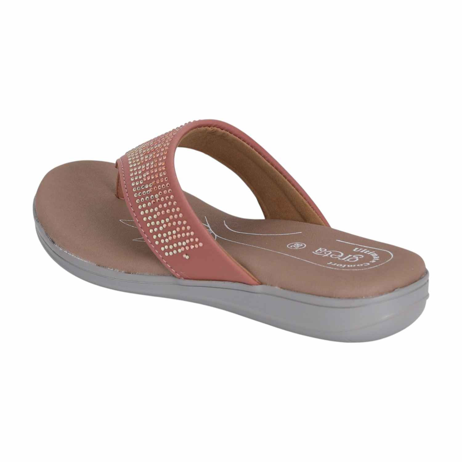 Women Pink Sparkle Wedge Sandals