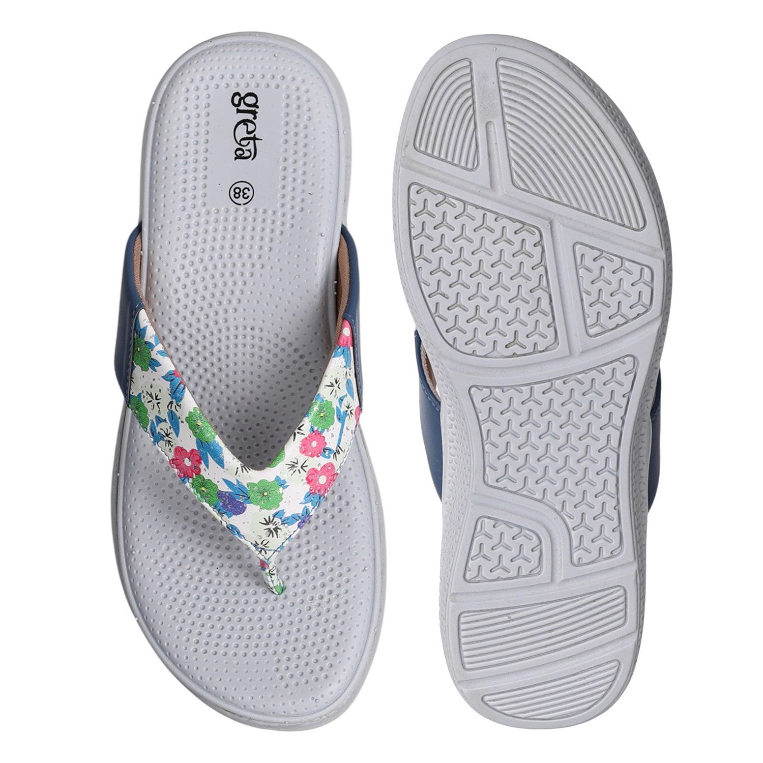 Women Floral Print Comfort Flip-Flop Sandals