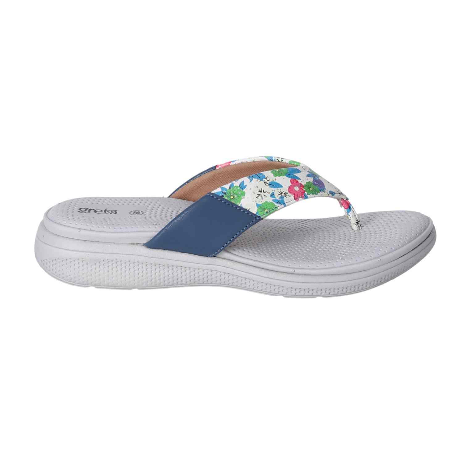 Women Floral Print Comfort Flip-Flop Sandals
