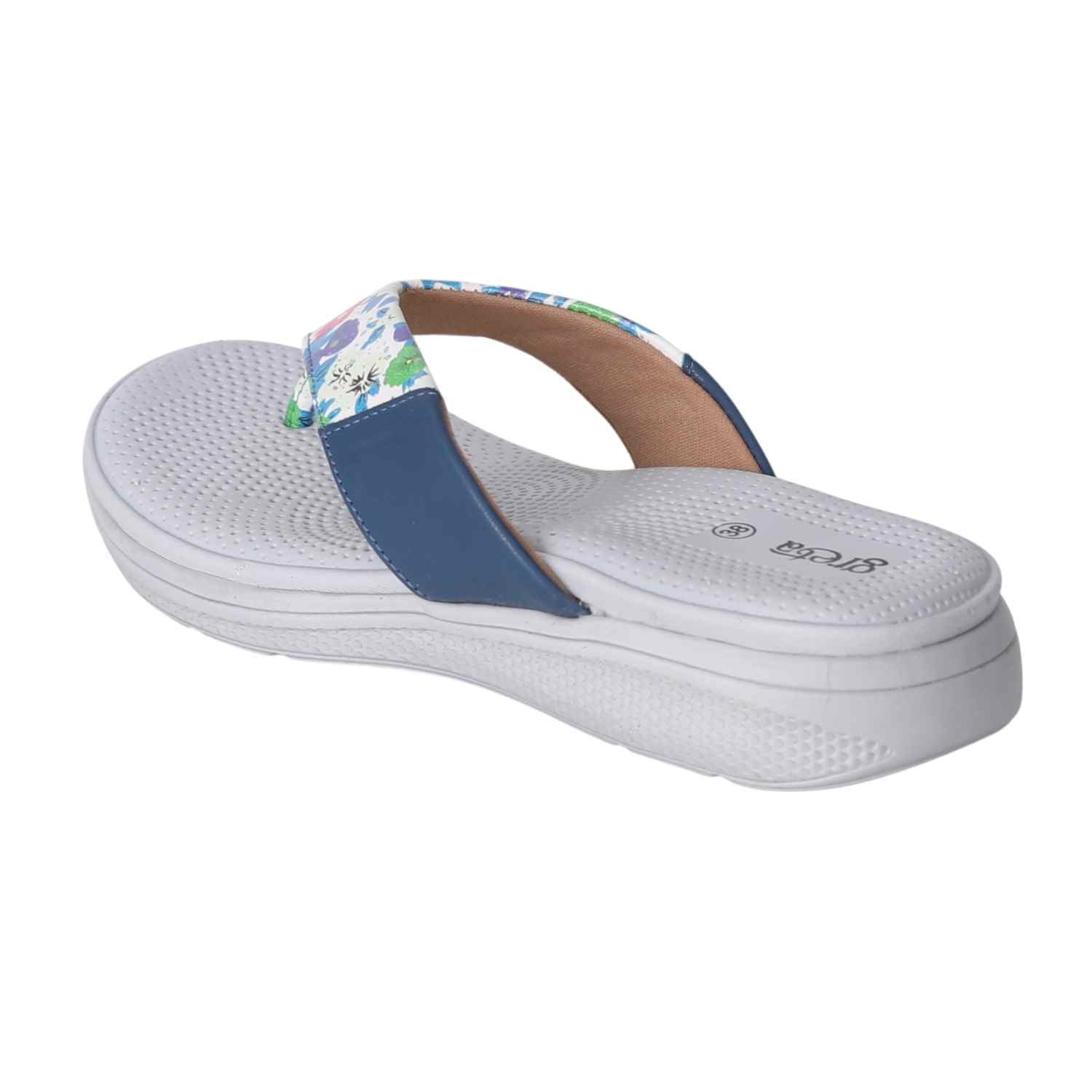 Women Floral Print Comfort Flip-Flop Sandals