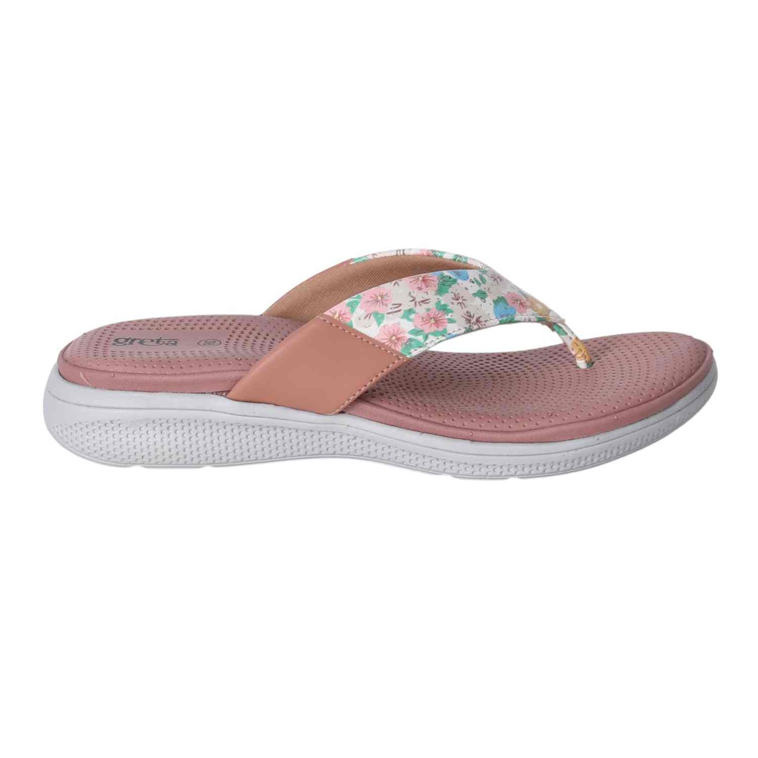 Women Floral Print Comfort Flip-Flop Sandals