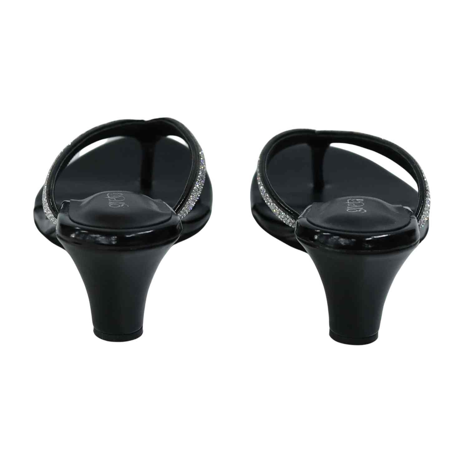 Greta Women’s Black Embellished Wedges