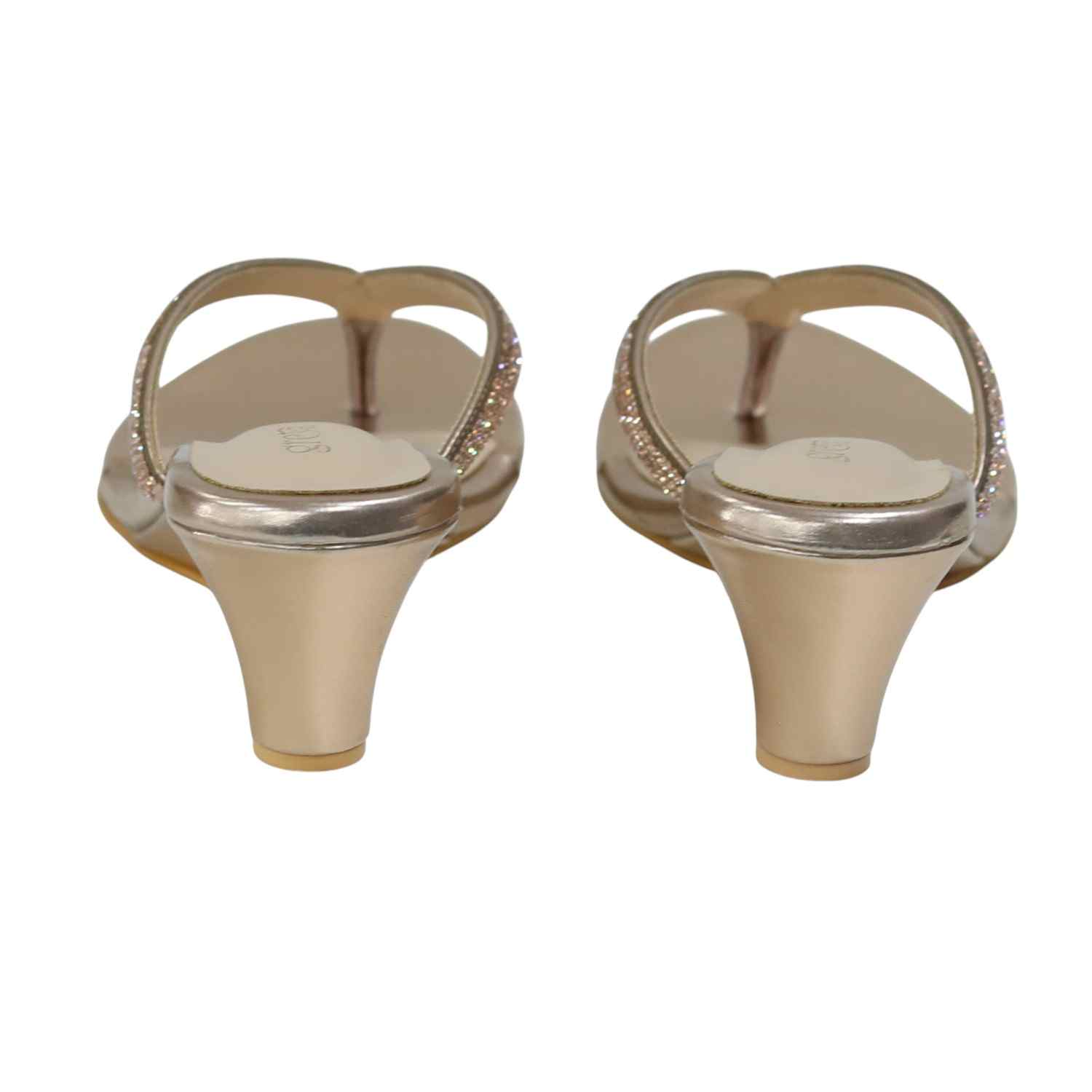 Greta Women’s Rose Gold Embellished Wedges