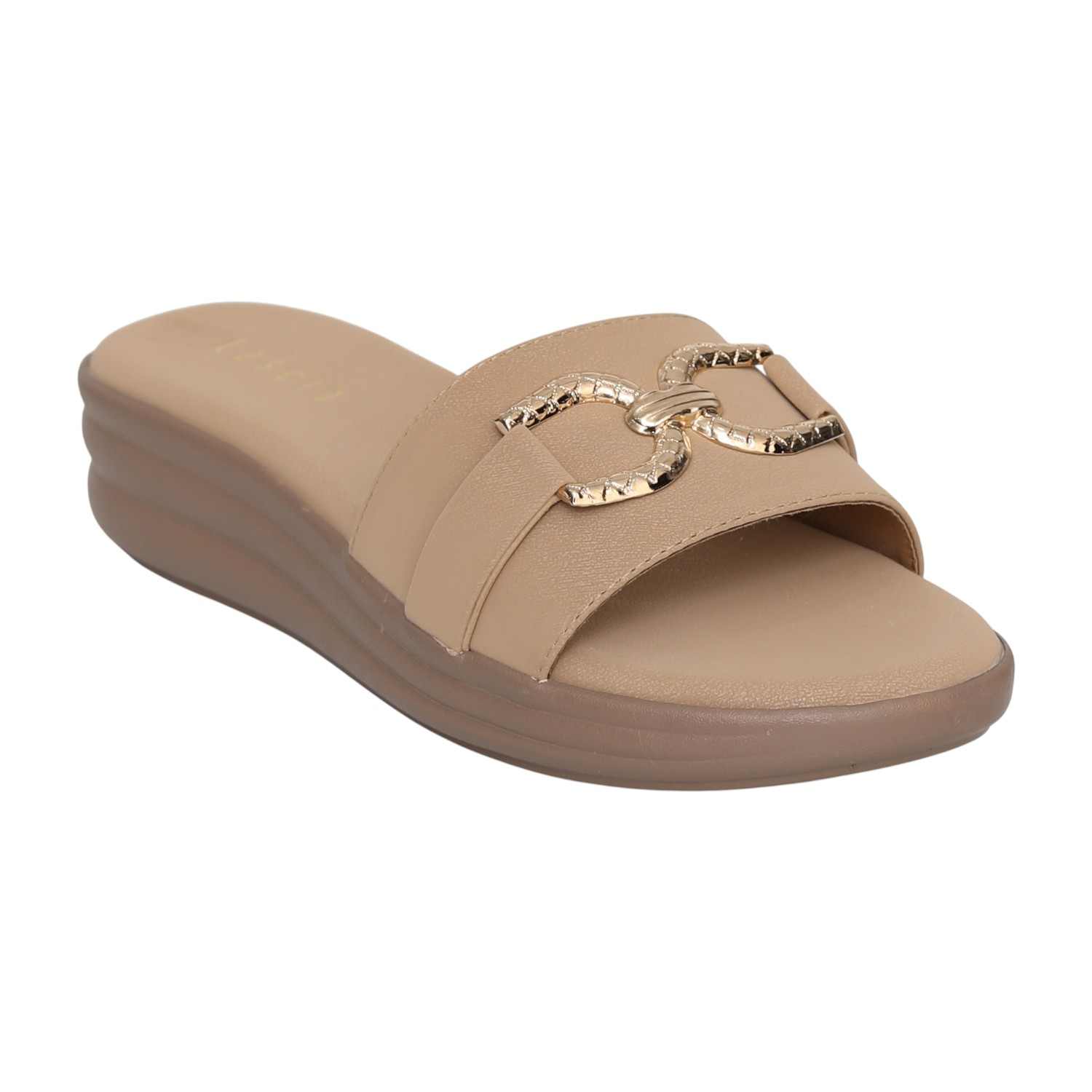 Women's Almond Buckle Wedges