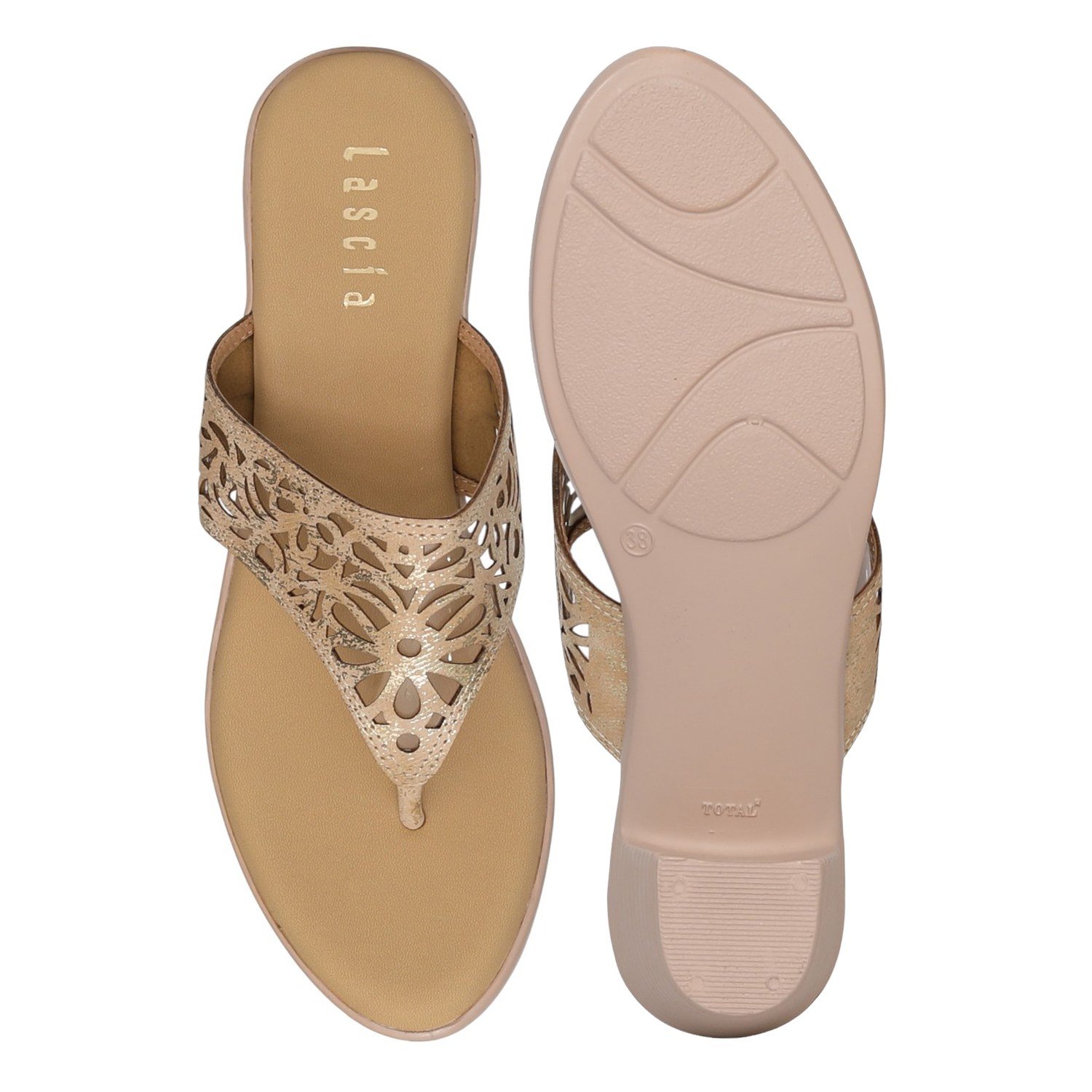 Women's Golden Filigree Block Heels