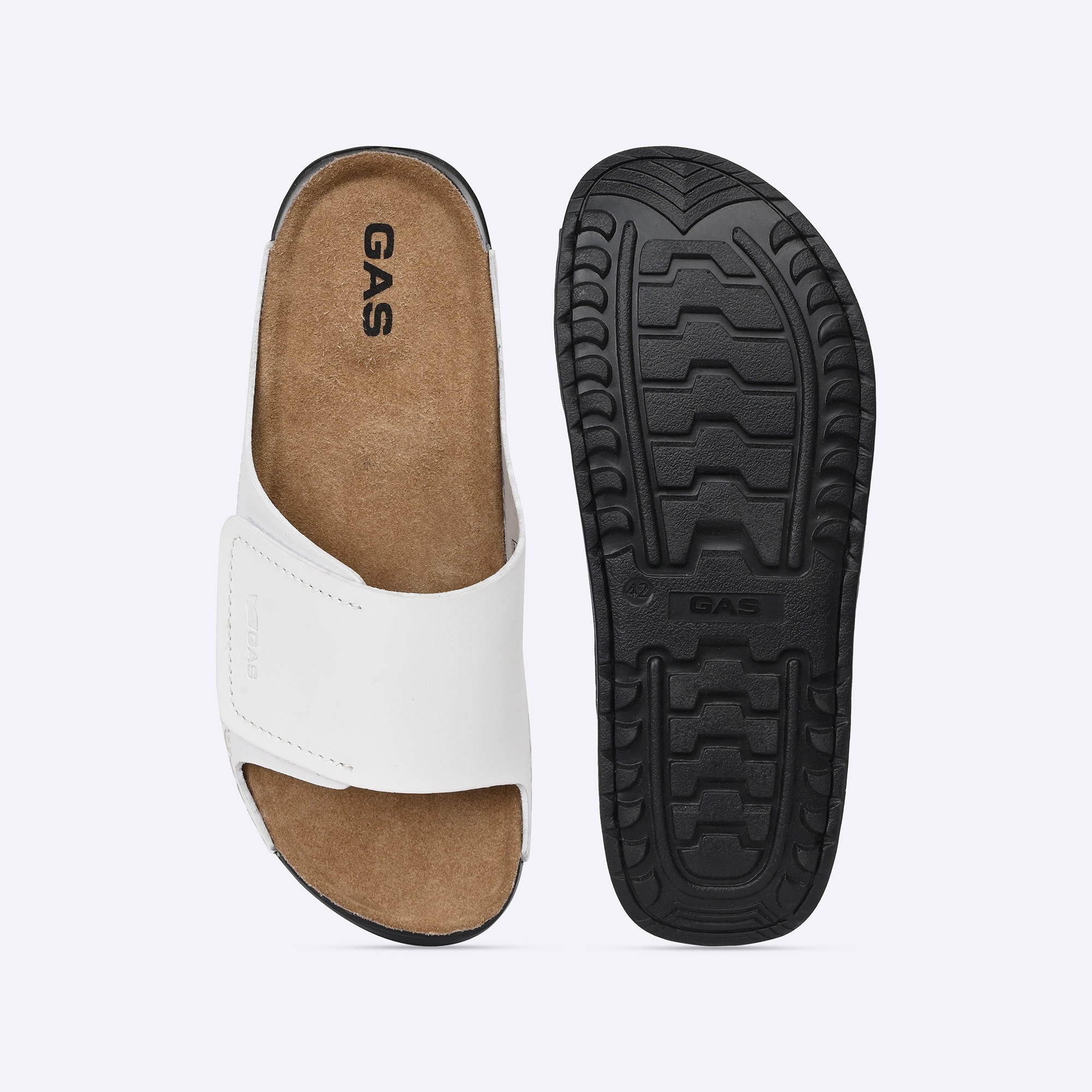 GAS | Men Aeroflusso White Slides|5