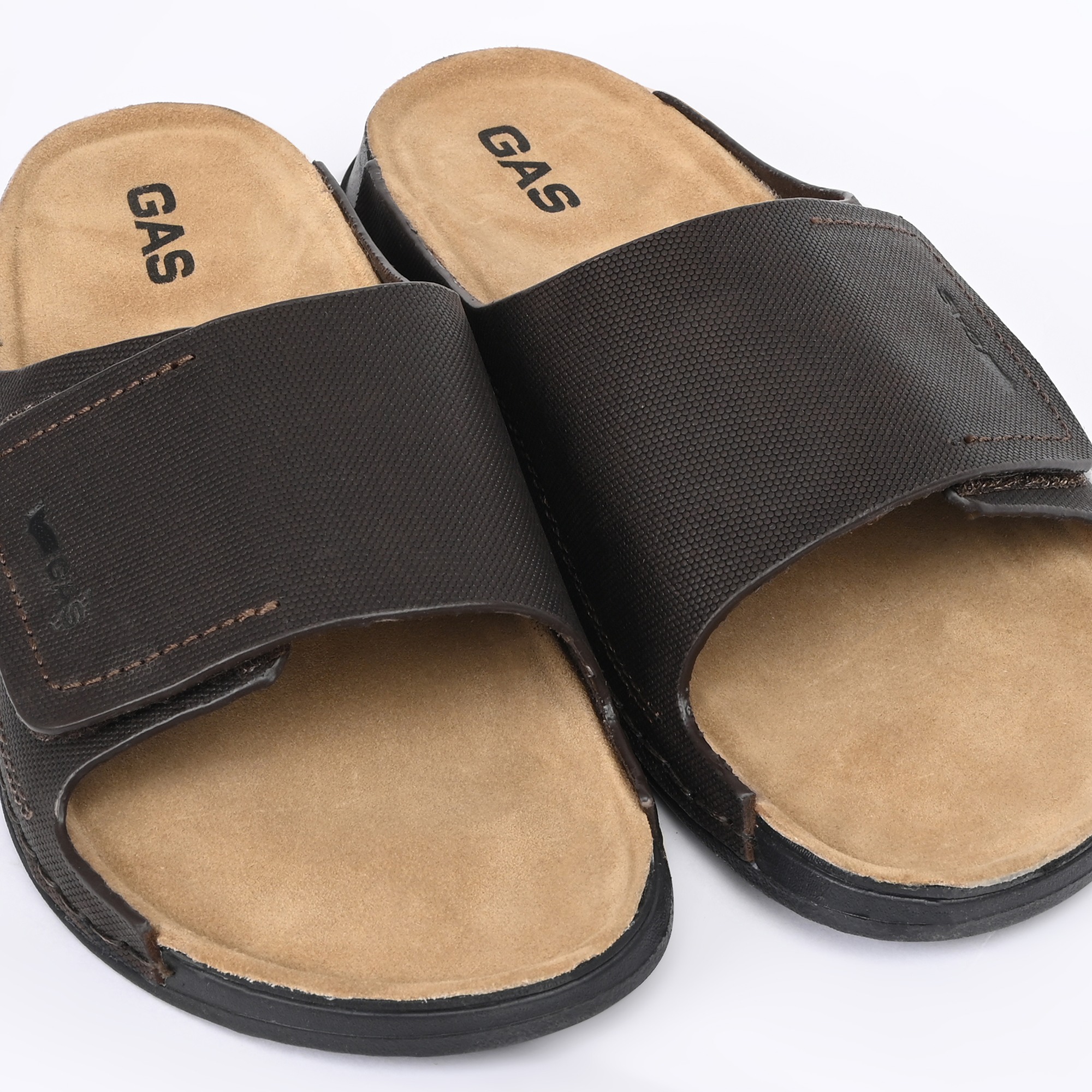 GAS | Men Iconico Brown Slides|6