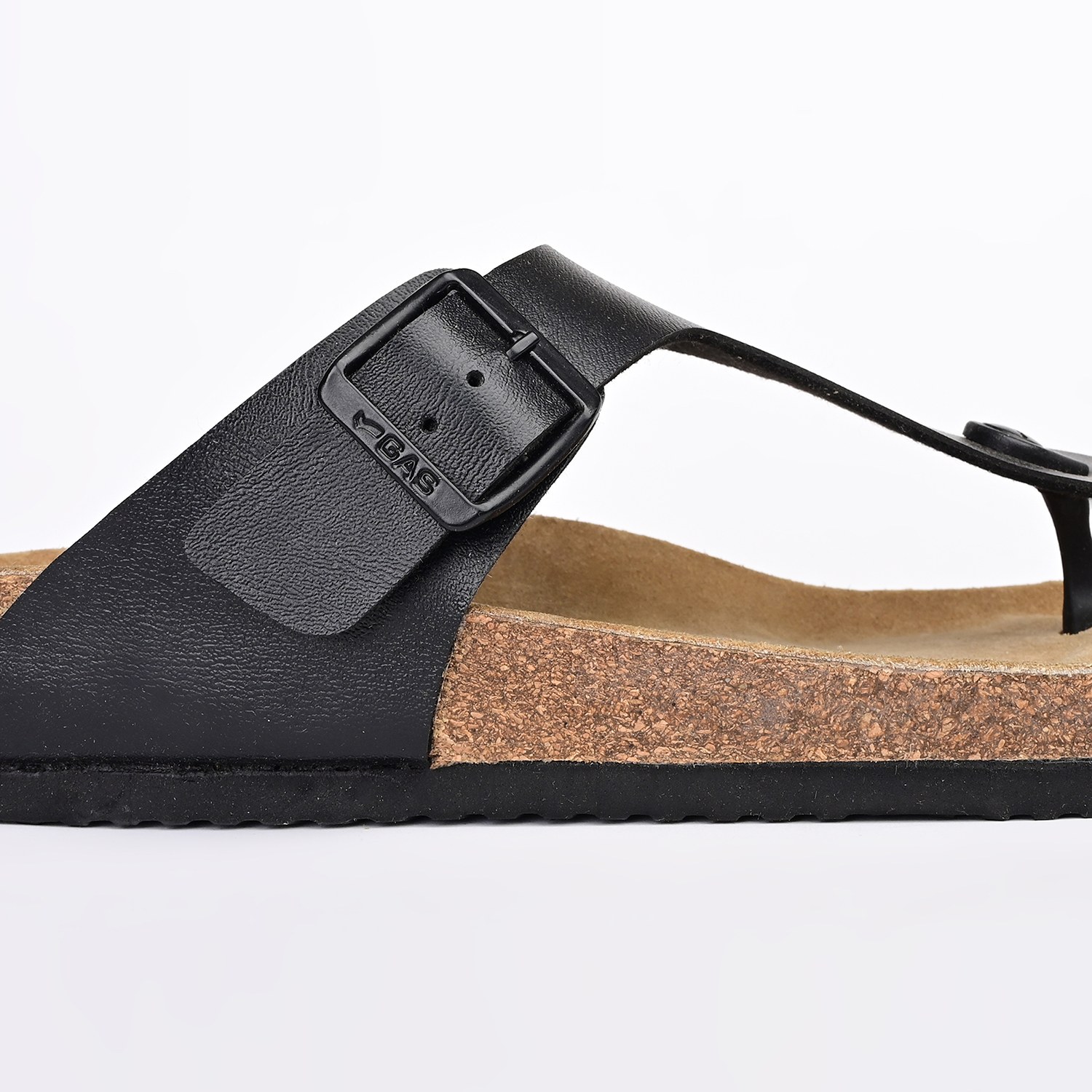 GAS | Men Black UltraRapido T-Strap Sandals|2