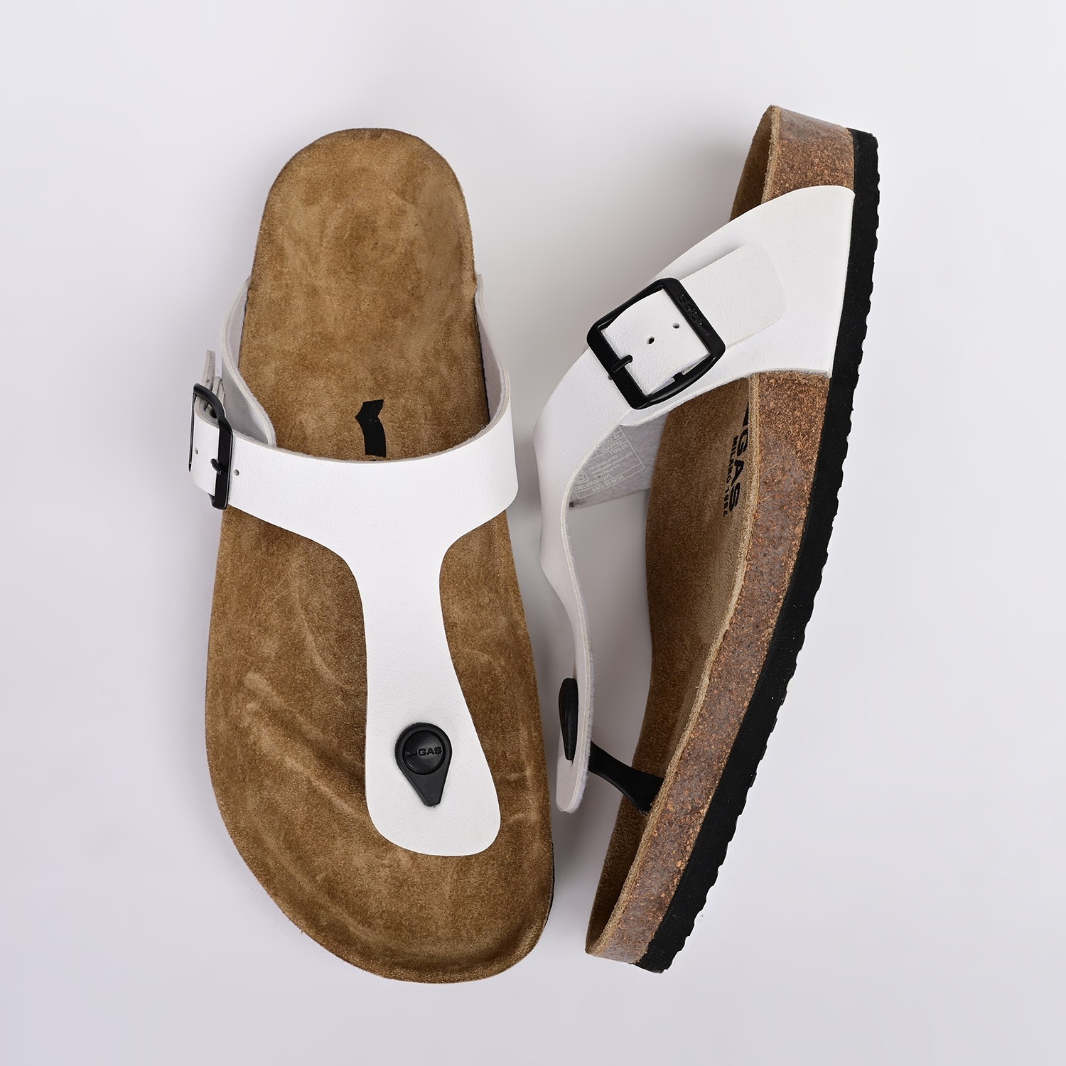 GAS | Men White UltraRapido T-Strap Sandals|5