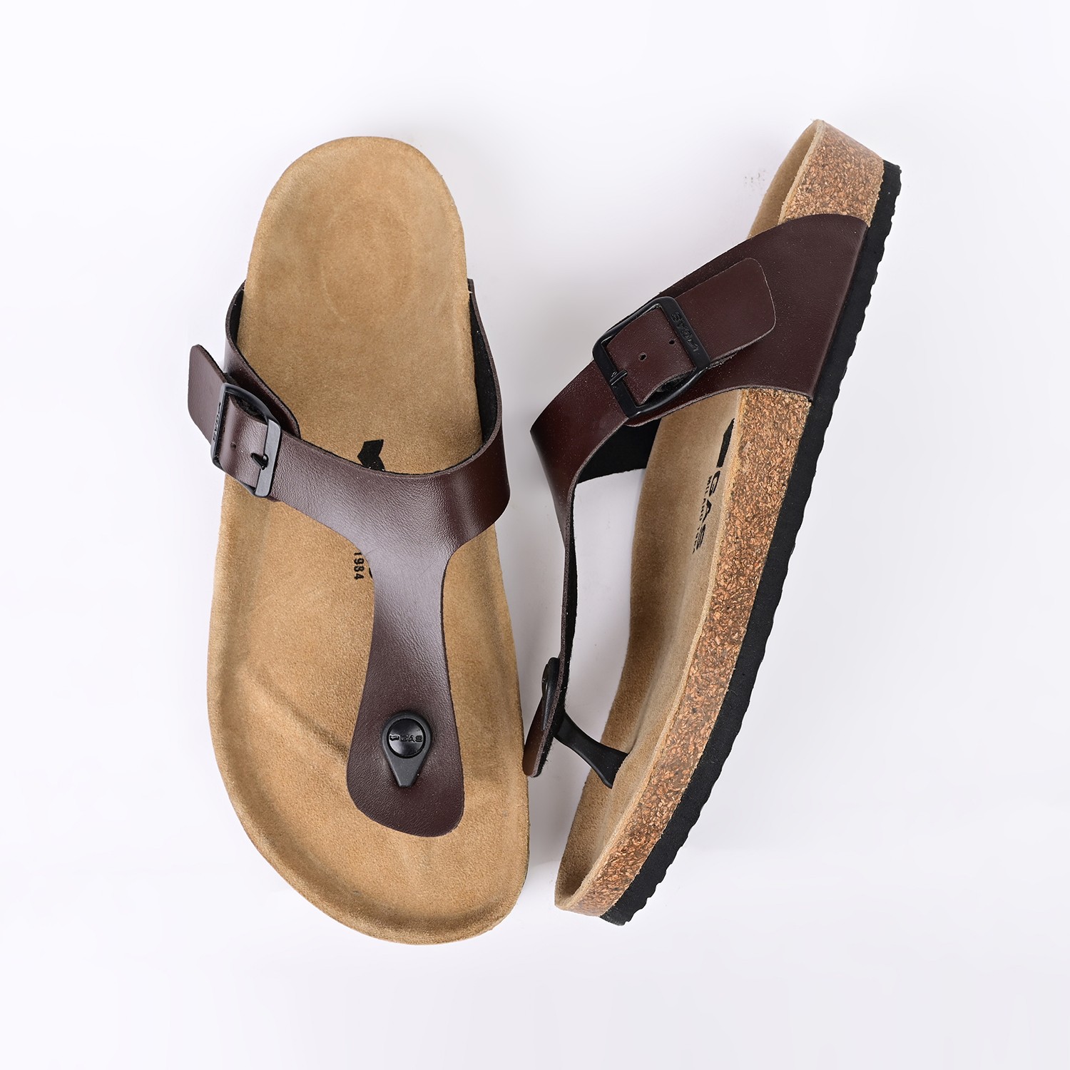 GAS | Men Brown UltraRapido T-Strap Sandals|6