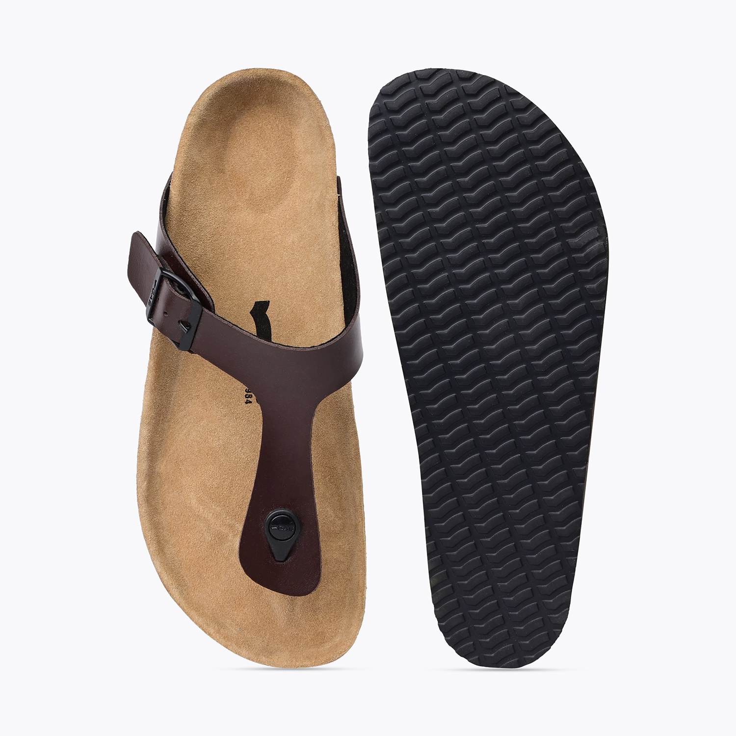 GAS | Men Brown UltraRapido T-Strap Sandals|2
