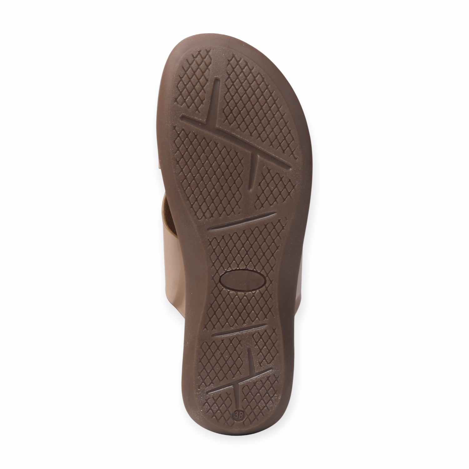 Melonz Women's Cross Strap Beige Slip-Ons