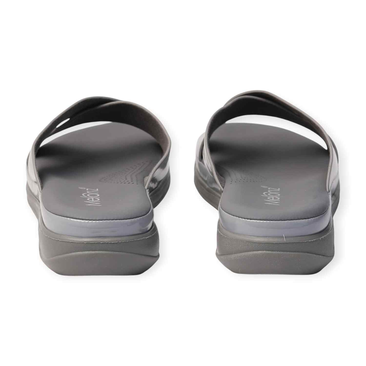 Melonz Women's Cross Strap Grey Slip-Ons