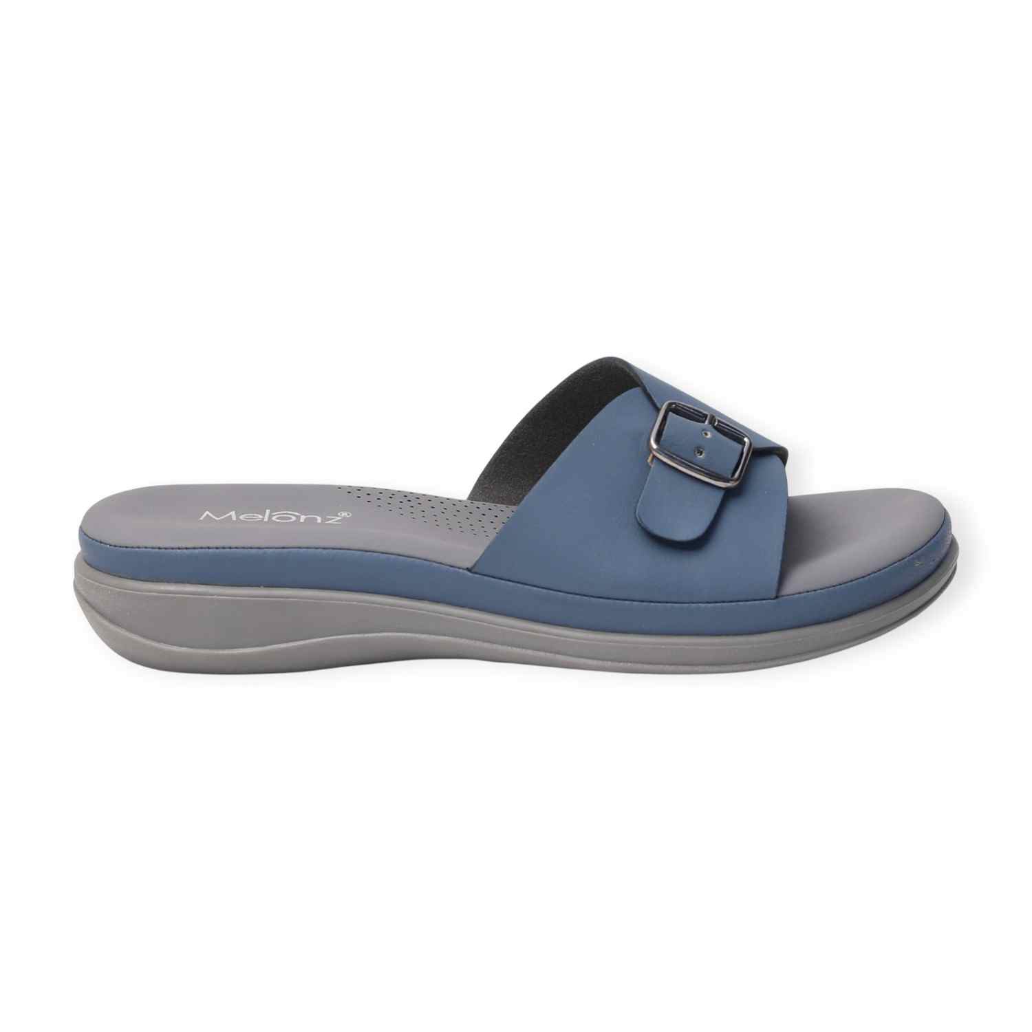 Melonz Women’s Buckle Strap Blue Sandals