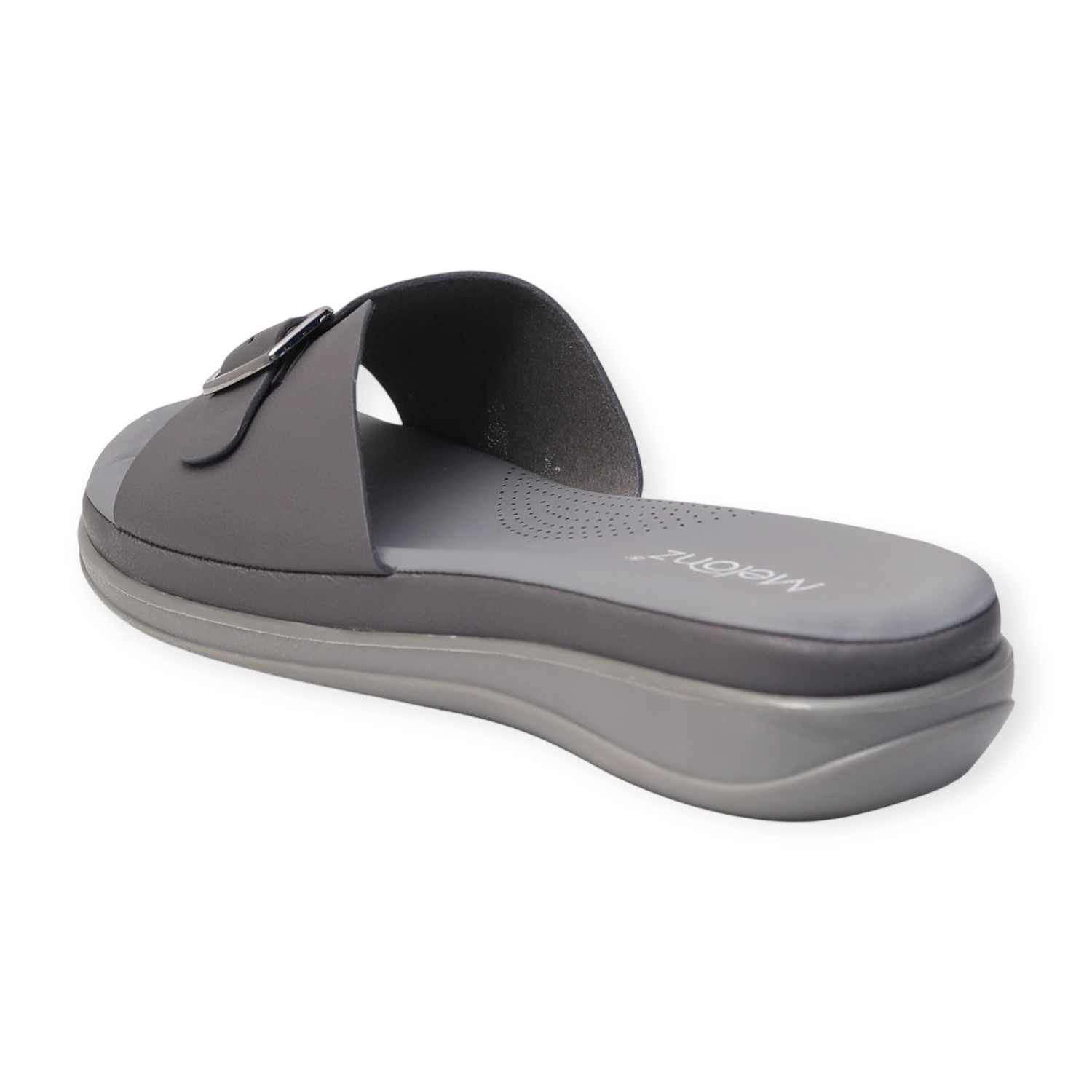Melonz Women’s Buckle Strap Grey Sandals