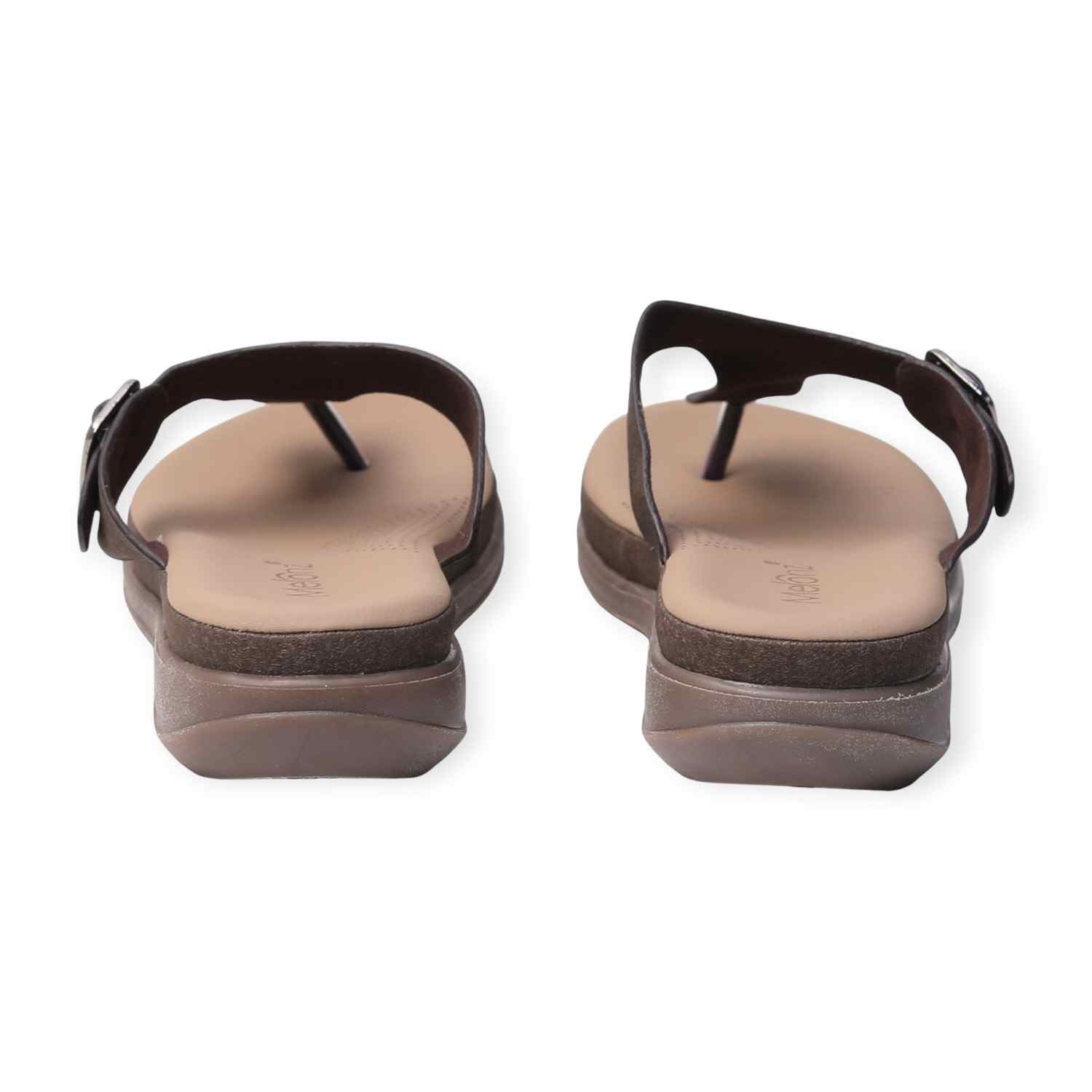 Melonz Women’s Buckle-Strap Brown Sandals