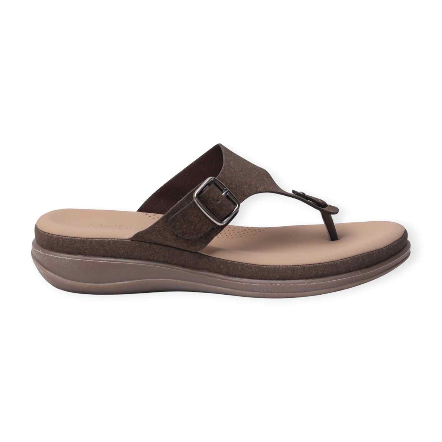 Melonz Women’s Buckle-Strap Brown Sandals