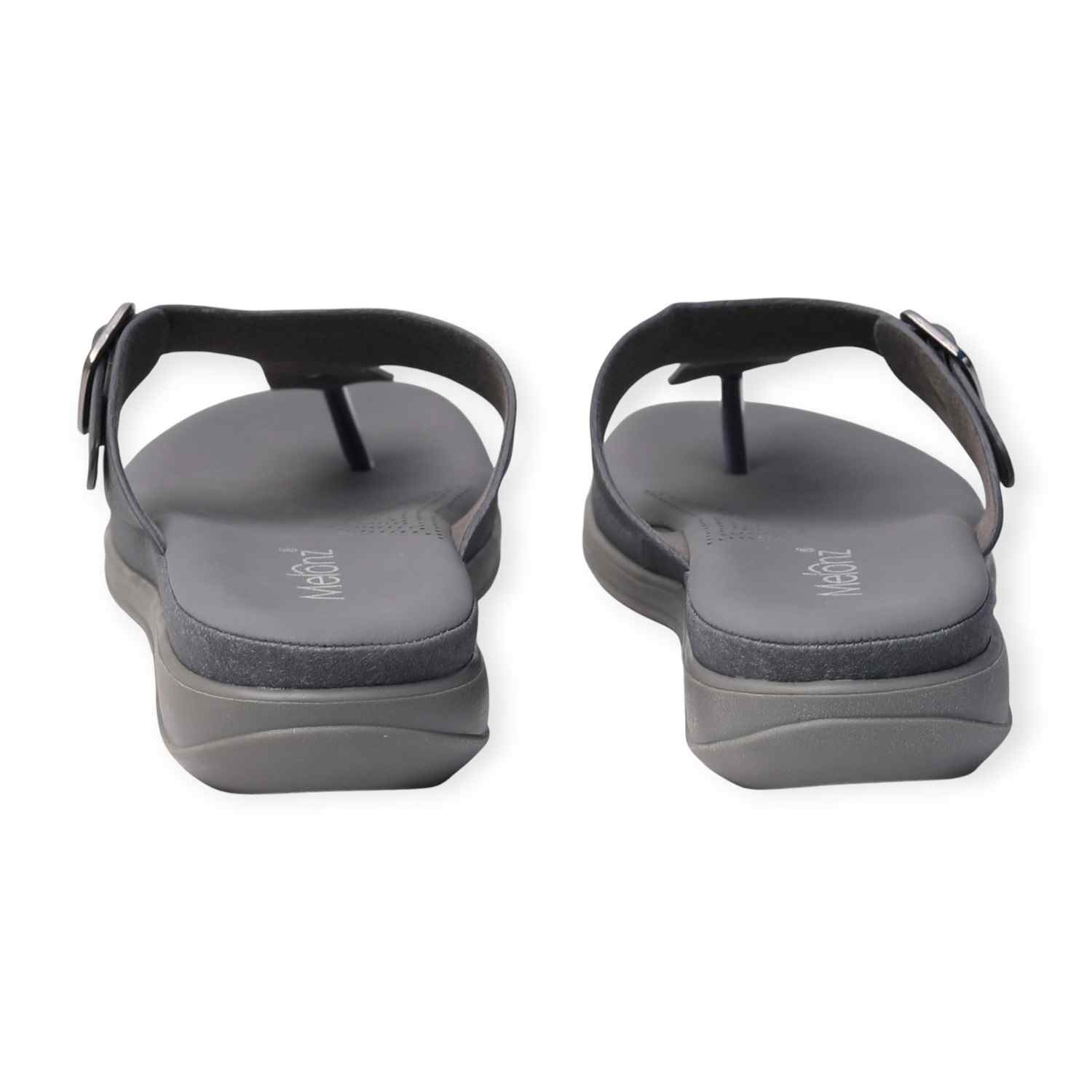 Melonz Women’s Buckle-Strap Grey Sandals