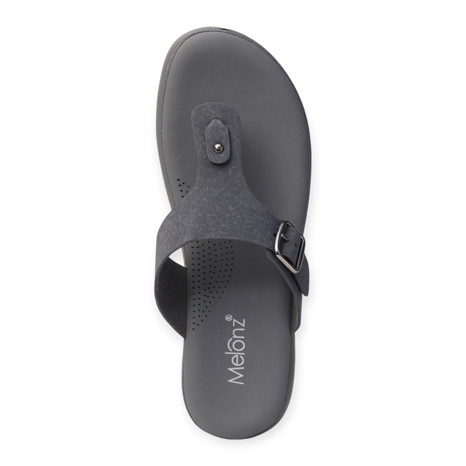 Melonz Women’s Buckle-Strap Grey Sandals