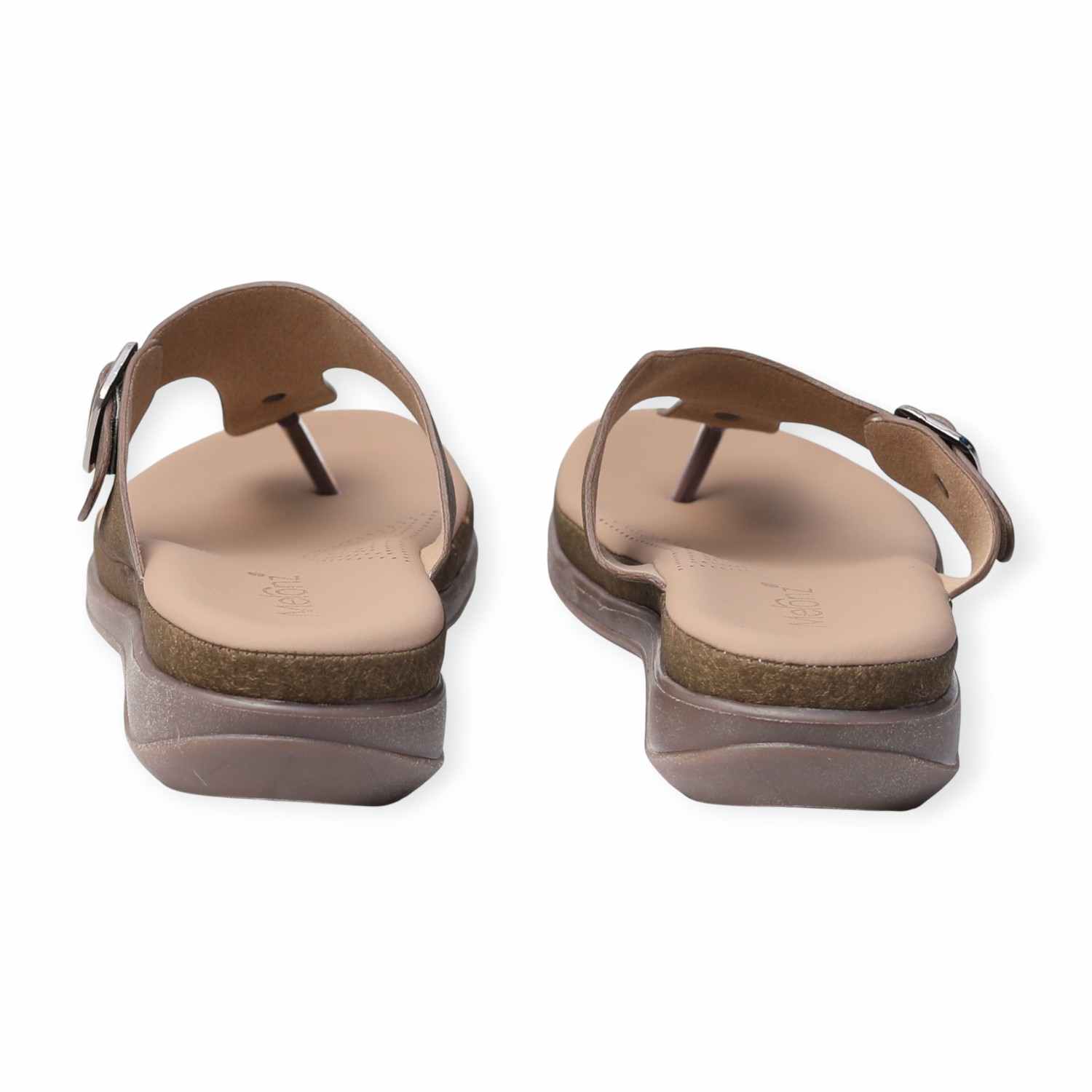 Melonz Women’s Buckle-Strap Olive Sandals