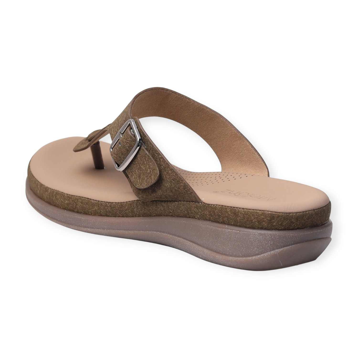Melonz Women’s Buckle-Strap Olive Sandals