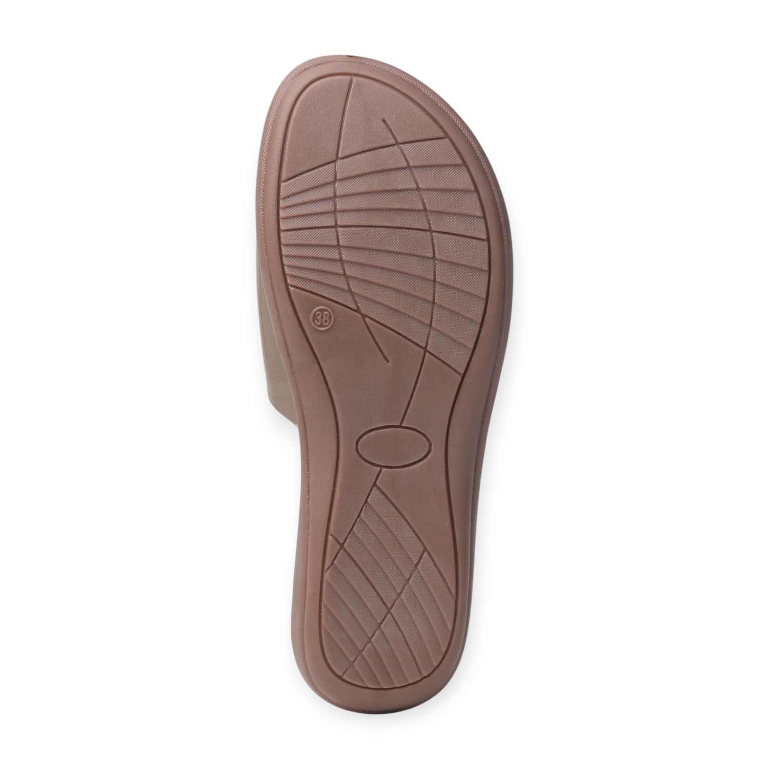 Melonz Women's Beige Glossy Slides