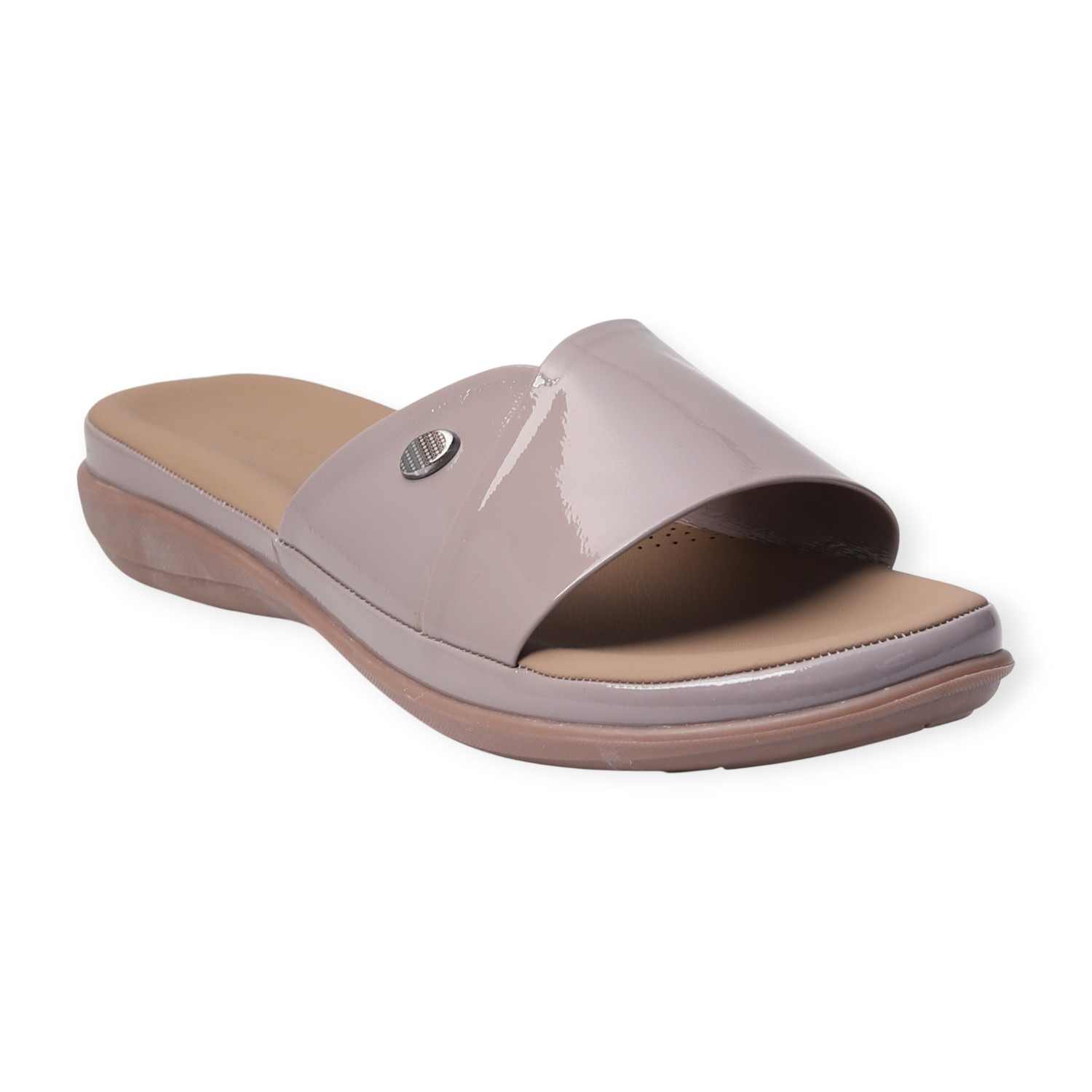 Melonz Women's Rose Pink Glossy Slides