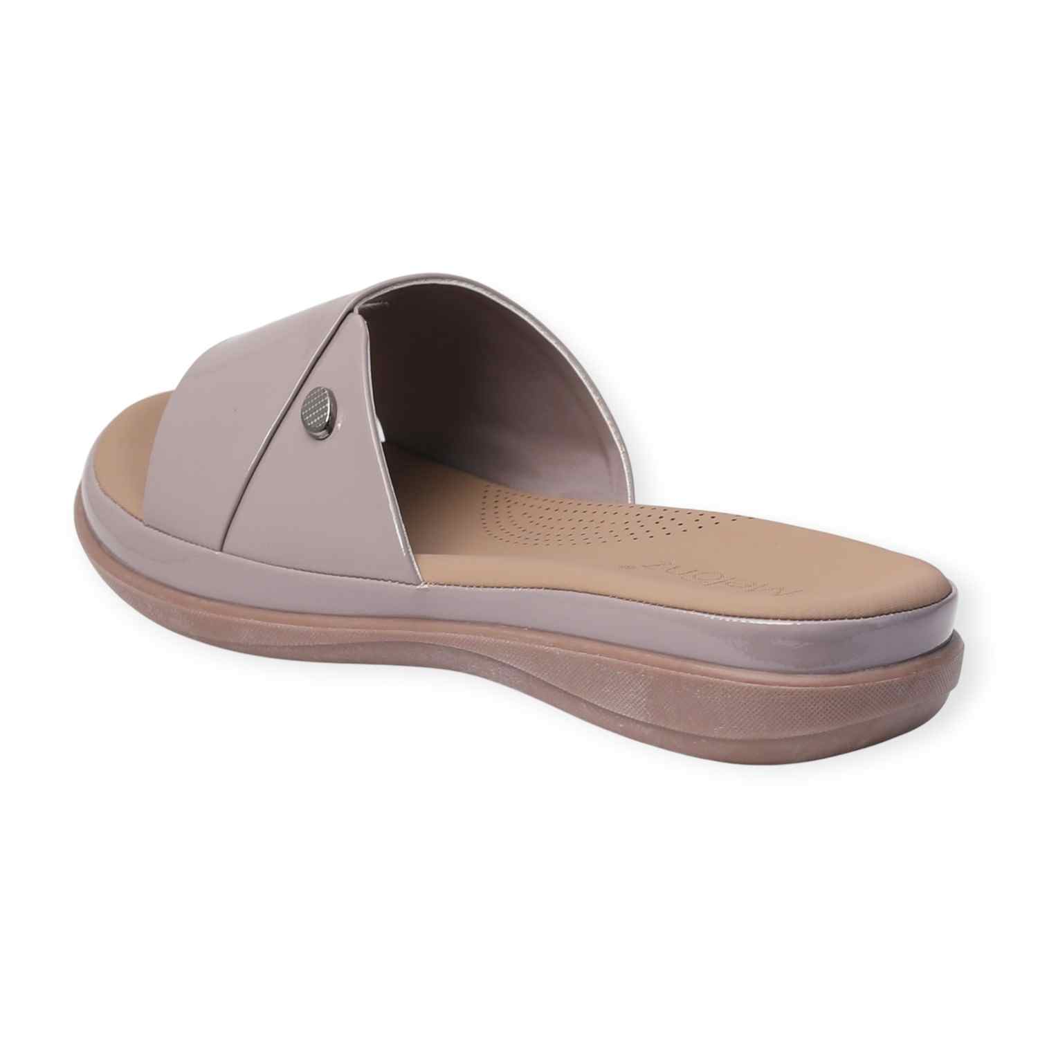 Melonz Women's Rose Pink Glossy Slides